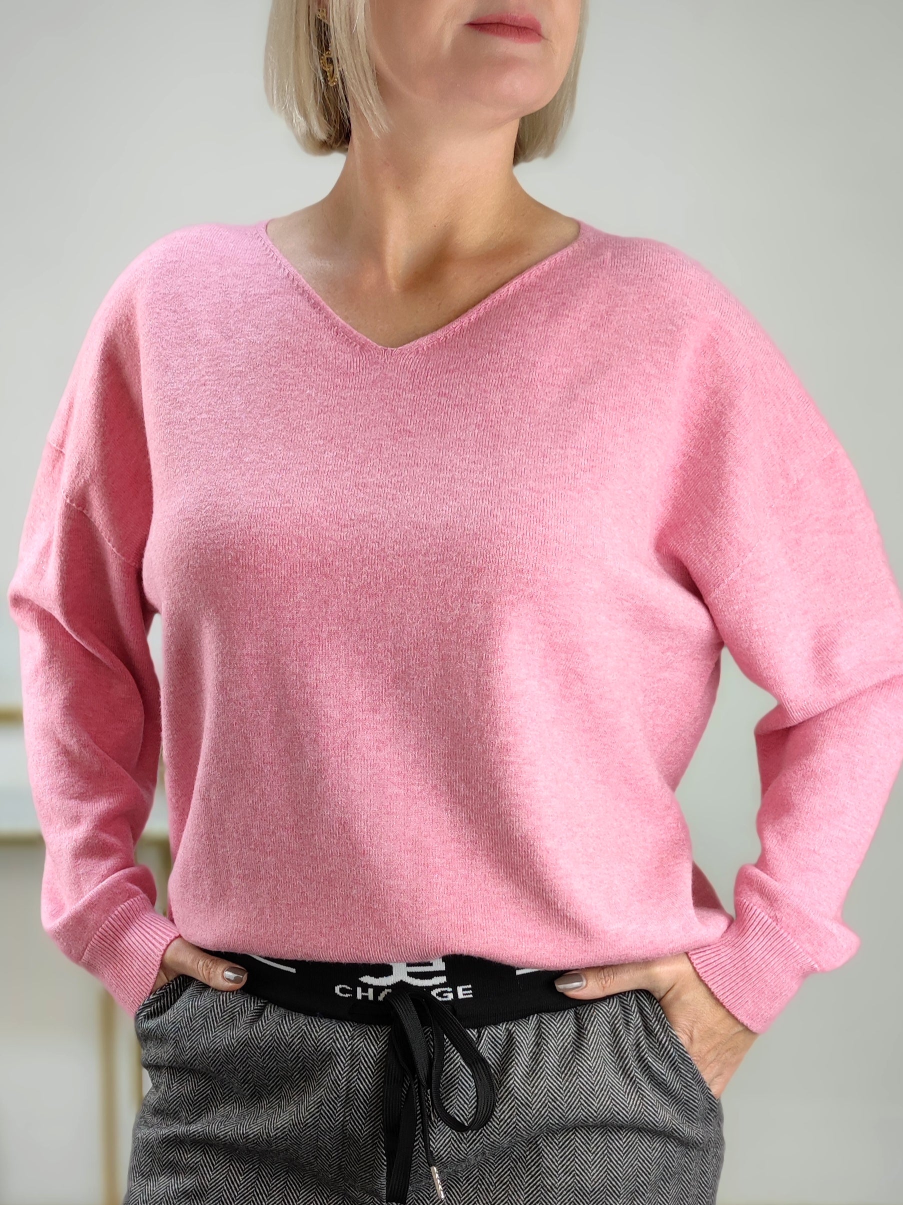 Pullover einfarbig dunkles altrosa (38/40-42/44)