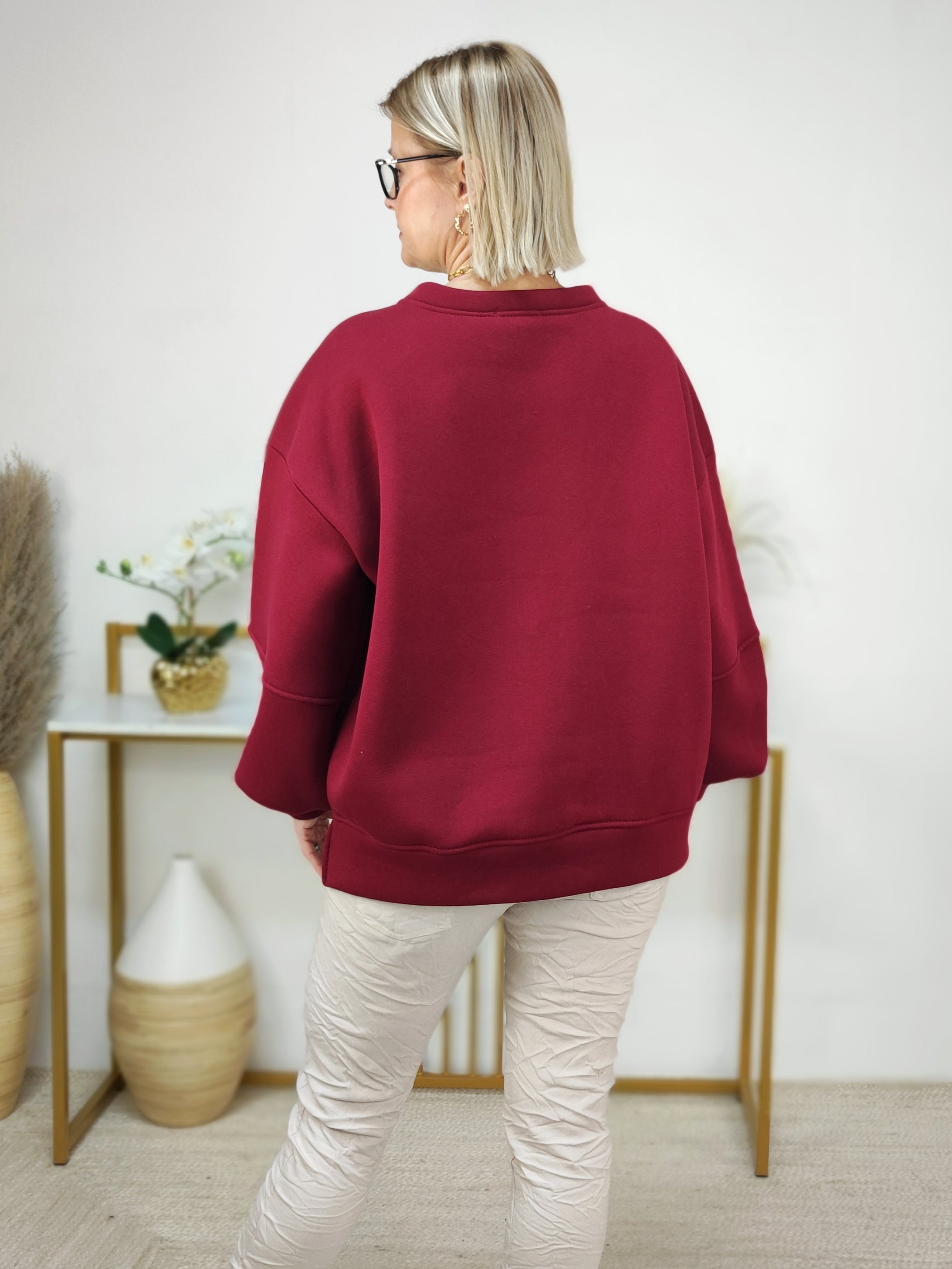 Sweatshirt "Amour" in vino (38-42)