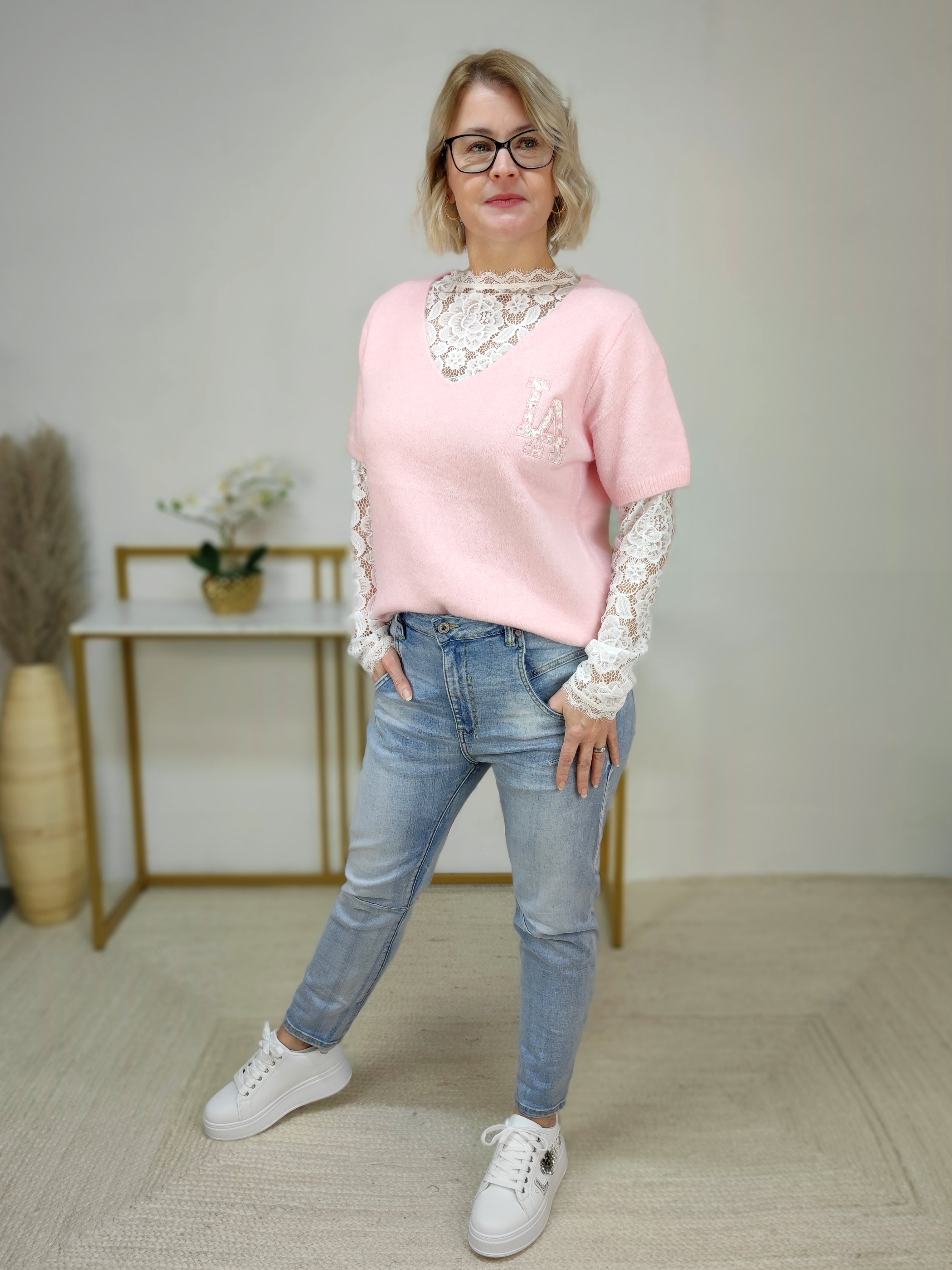 Pulli "L.A." in rosa (36-42)