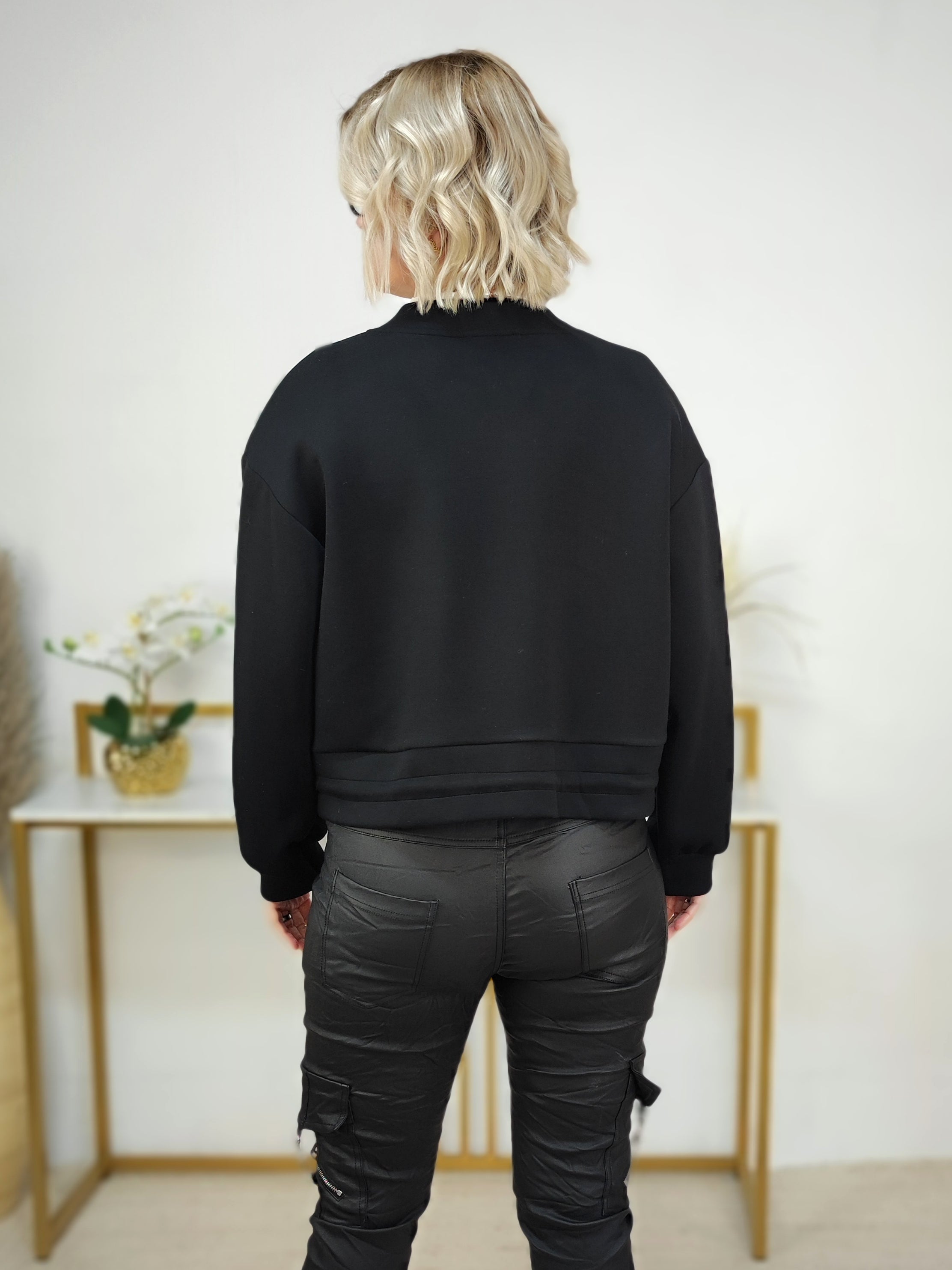 Sportliche Sweatjacke schwarz (38-42/44)