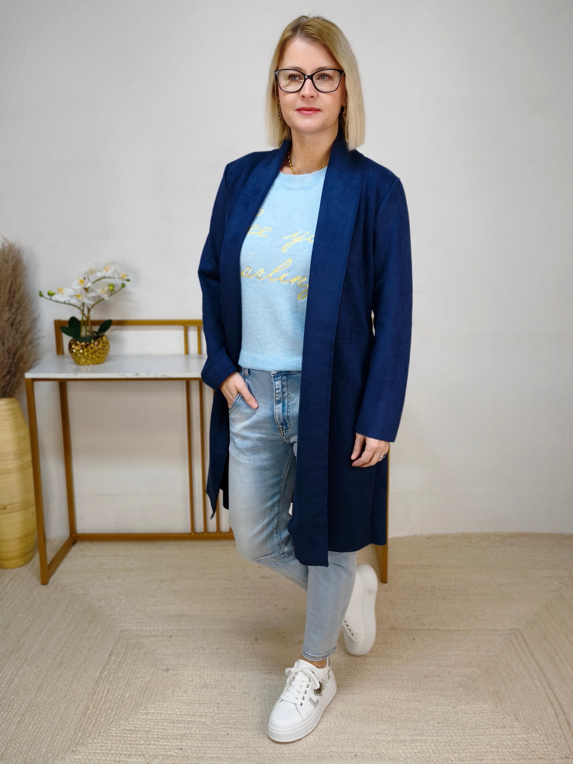 Leichter Mantel dunkelblau (36-42)