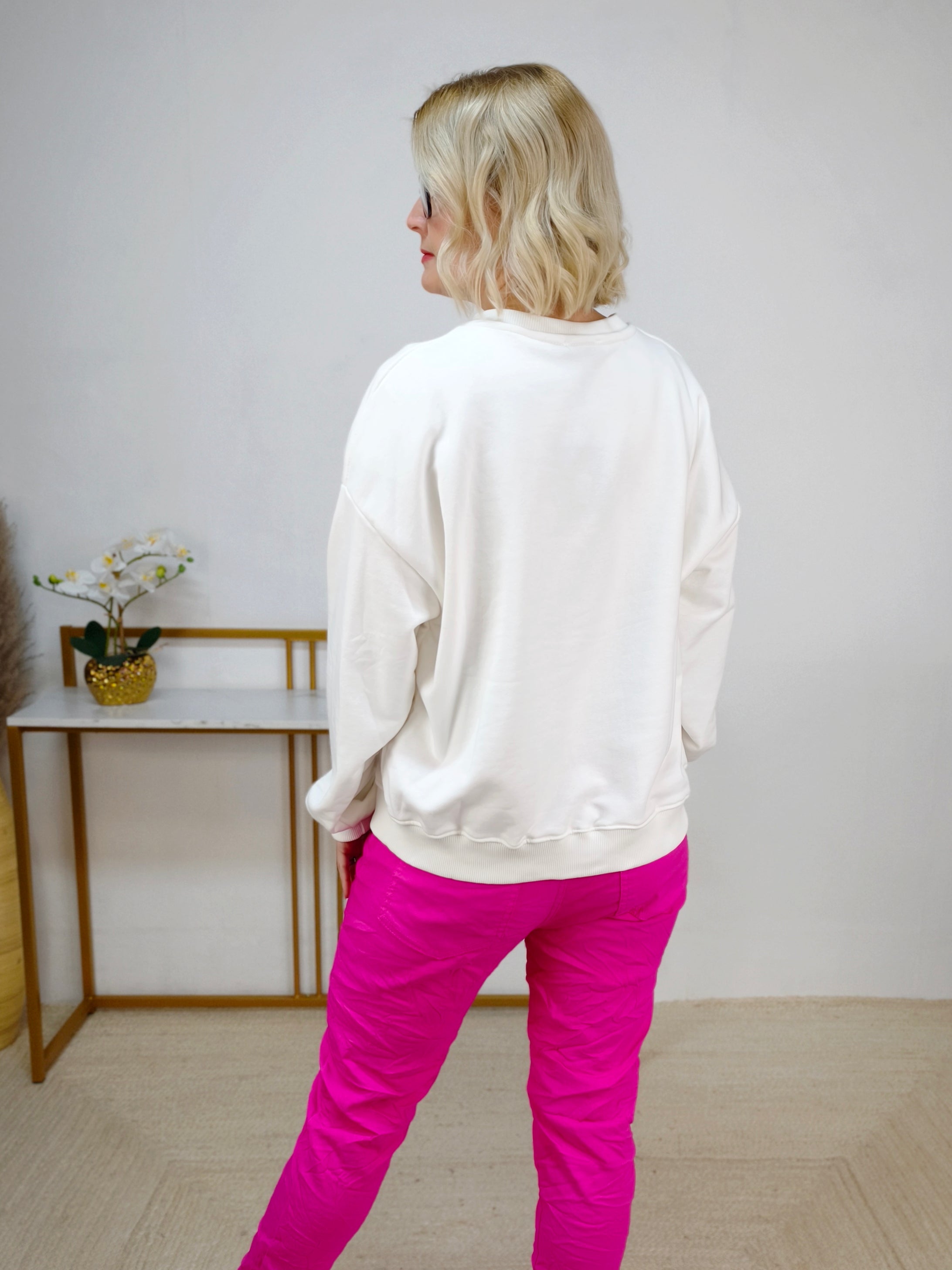 Sweatshirt "California" weiss (36-42)