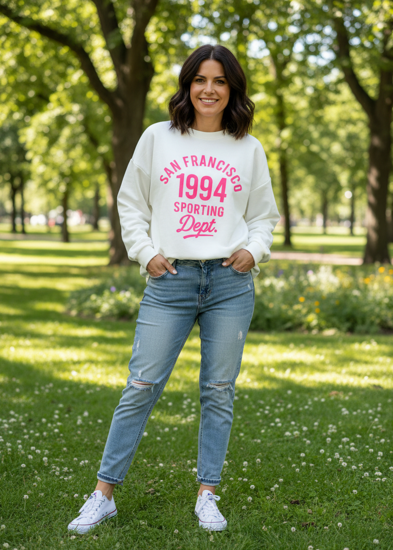 Sweatshirt "San Francisco" weiss (38-42)