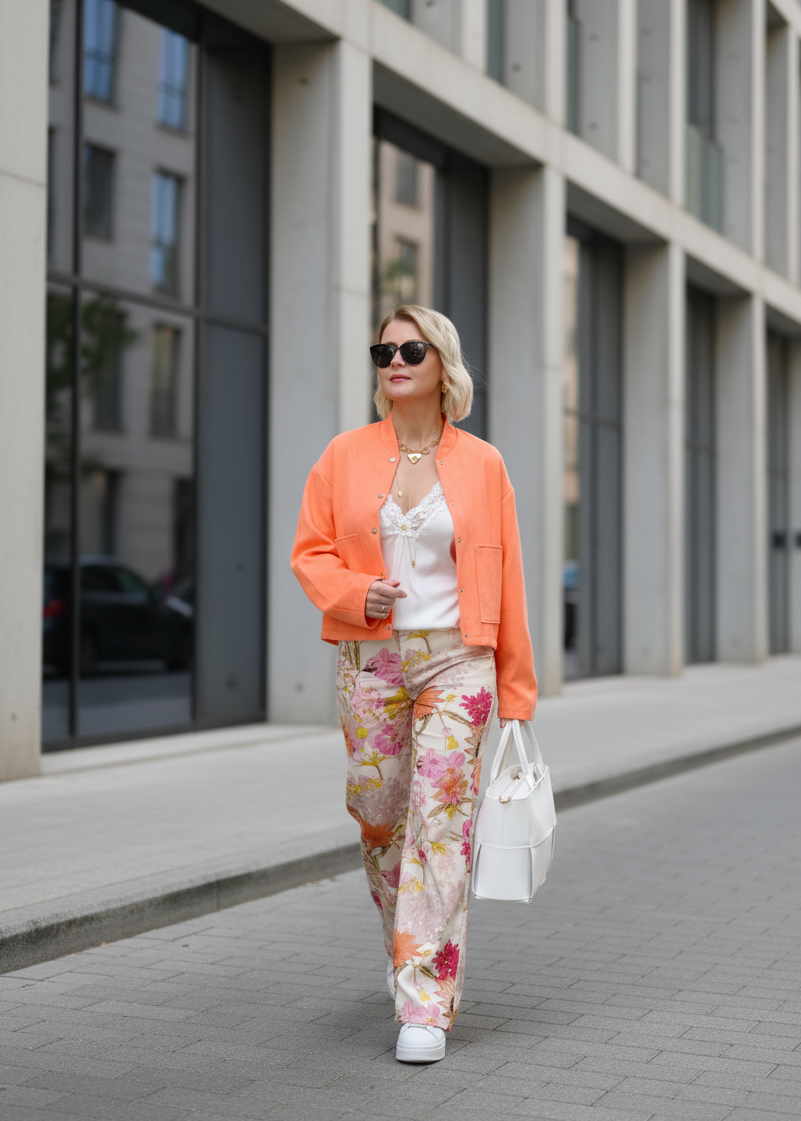 Stretch Jeans "Spring" hellbeige/gemustert (36-42)