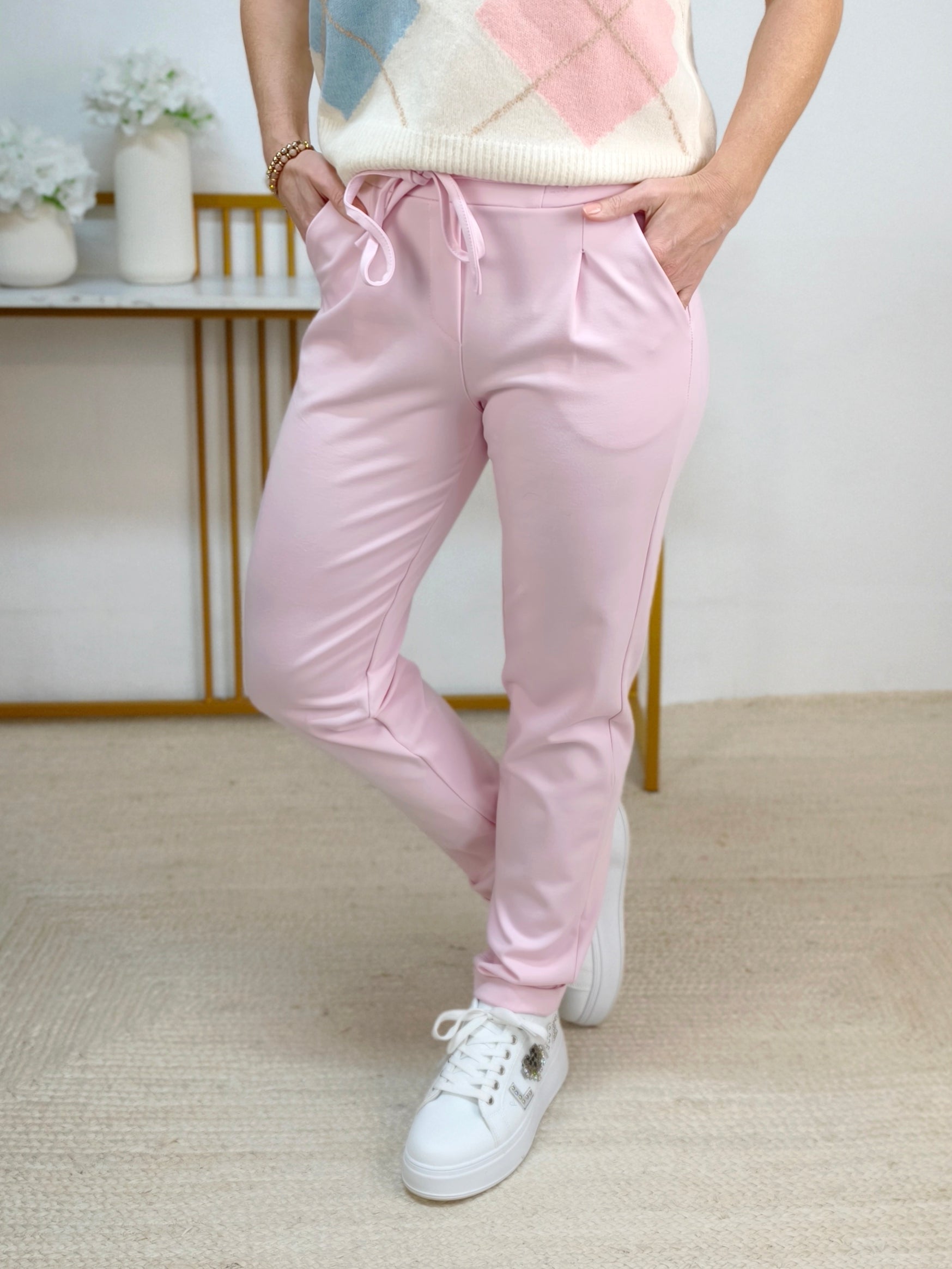 Stoffhose/Chinohose pastell rosa (36-44/46)