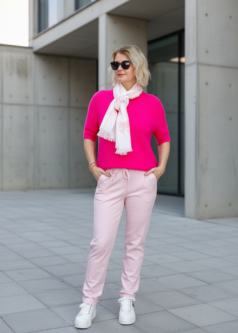 Leichter Pullover Kurzarm in pink (bis max. 42)