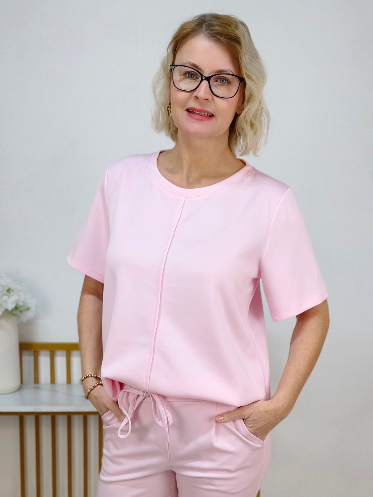 Shirt "Ines" uni rosa (36-42)