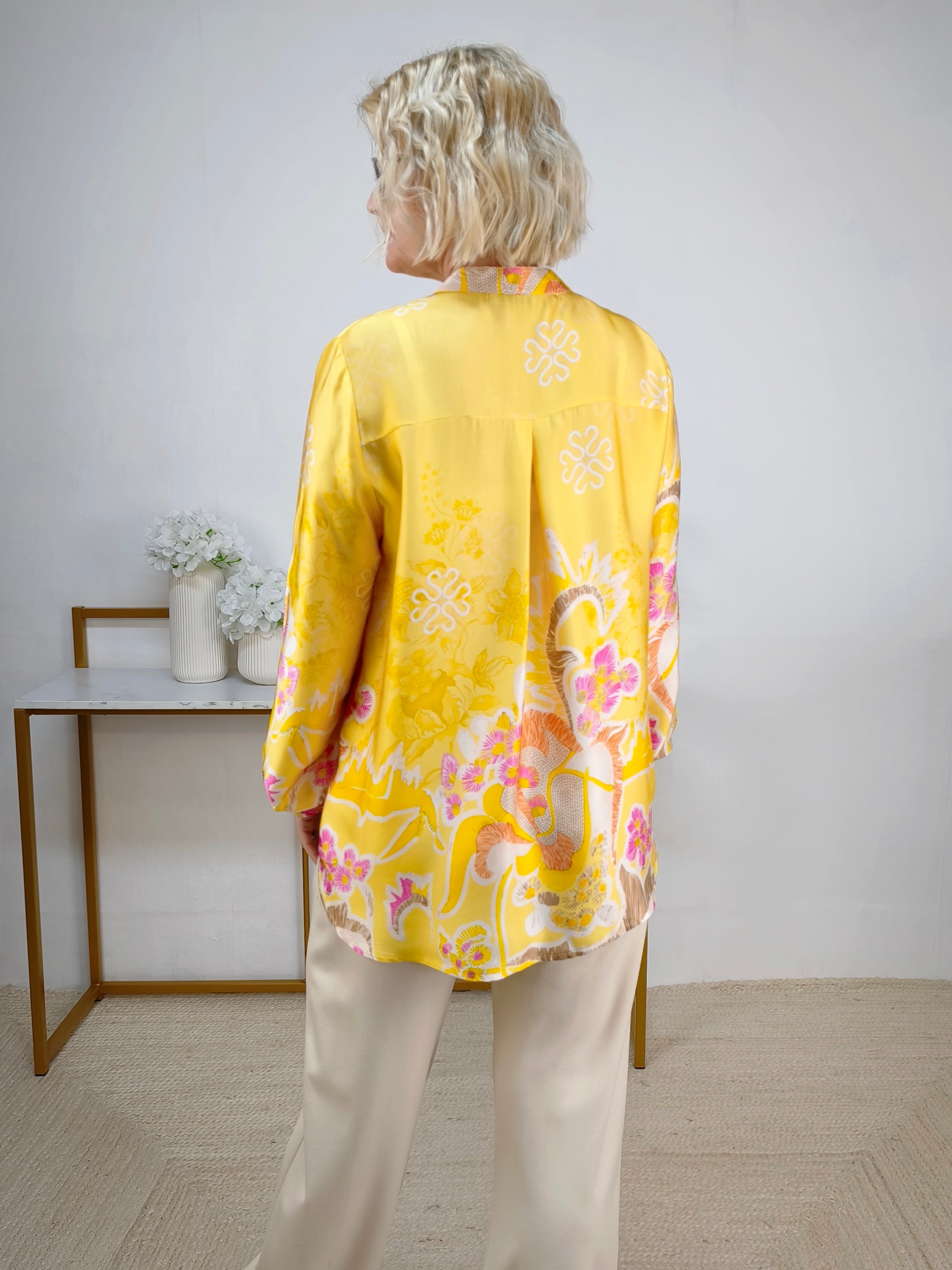 Bluse "Botanic" gelb (36-42)