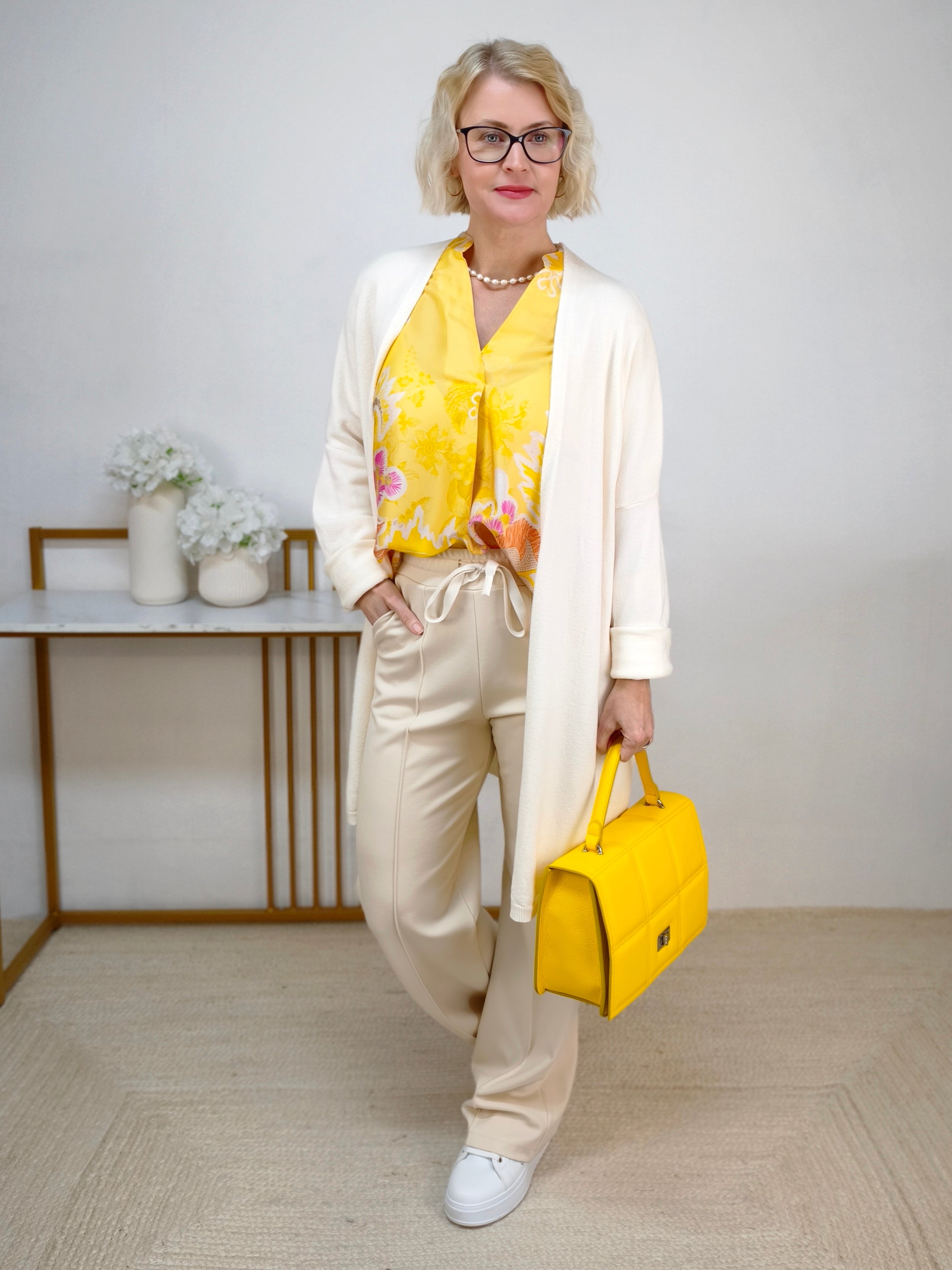 Bluse "Botanic" gelb (36-42)