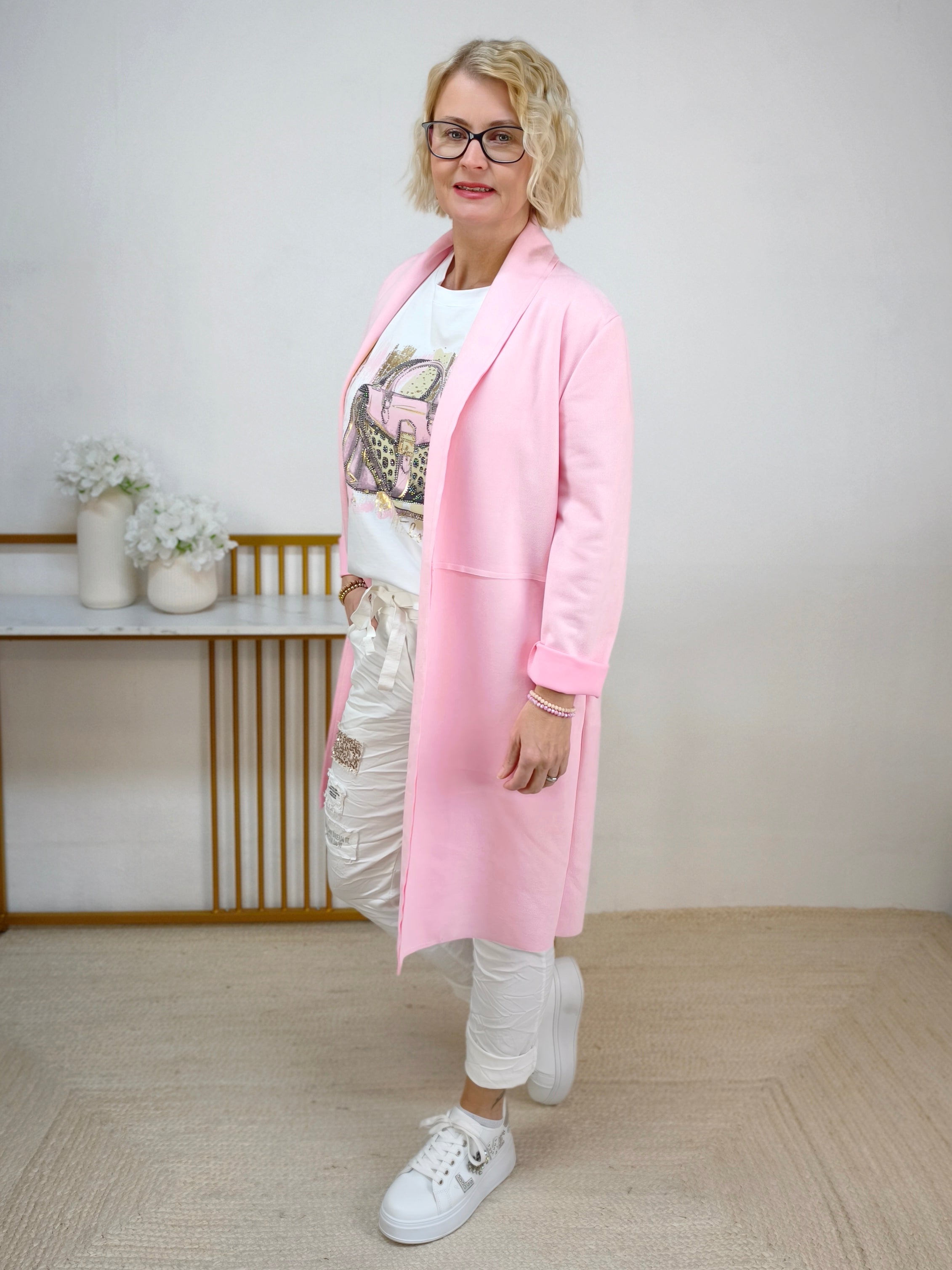 Leichter Mantel rosa (36-42)