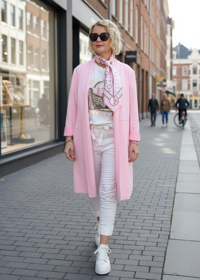 Leichter Mantel rosa (36-42)