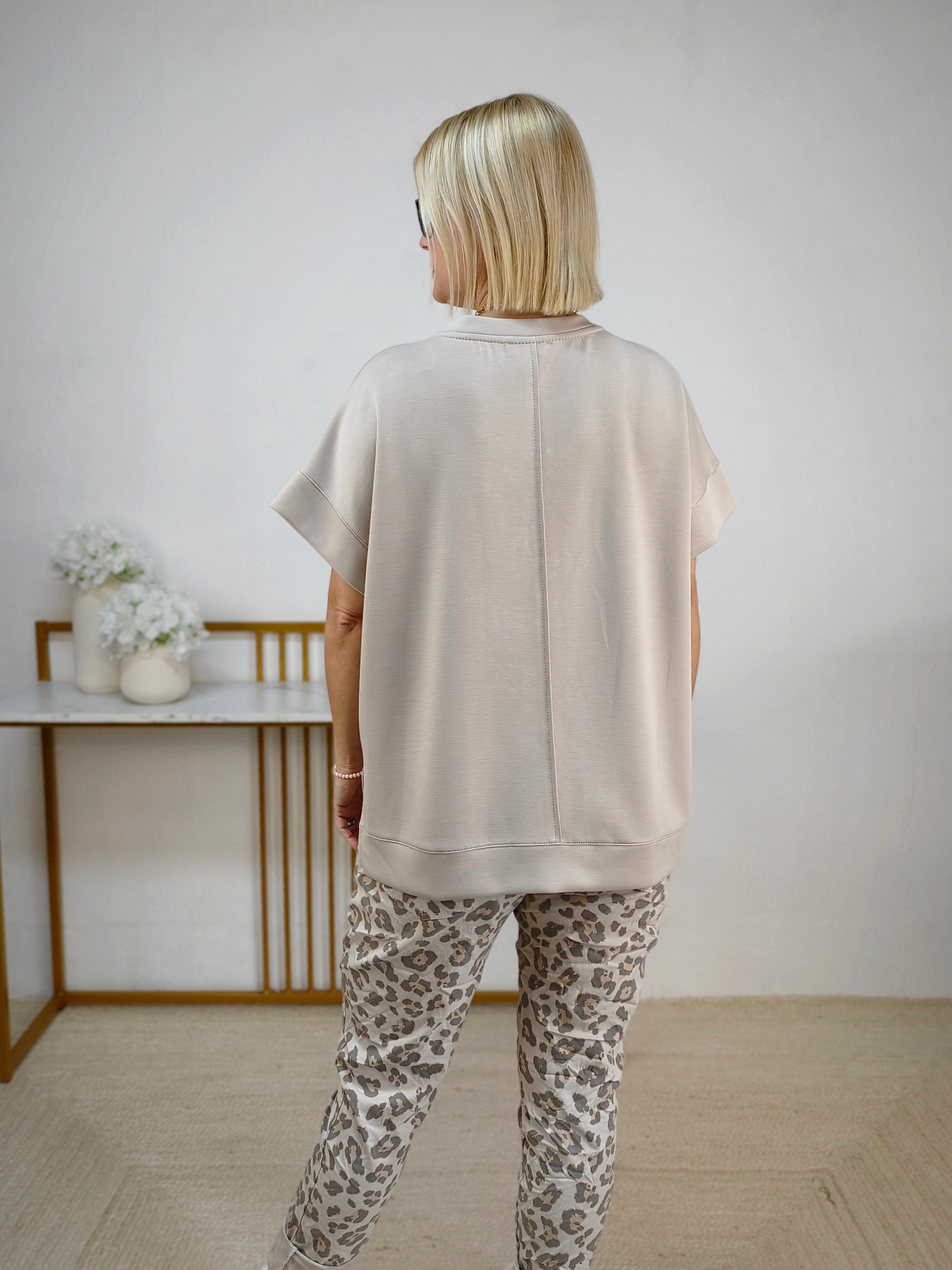 Damen Shirt "Ina" unifarben in beige (38-44)