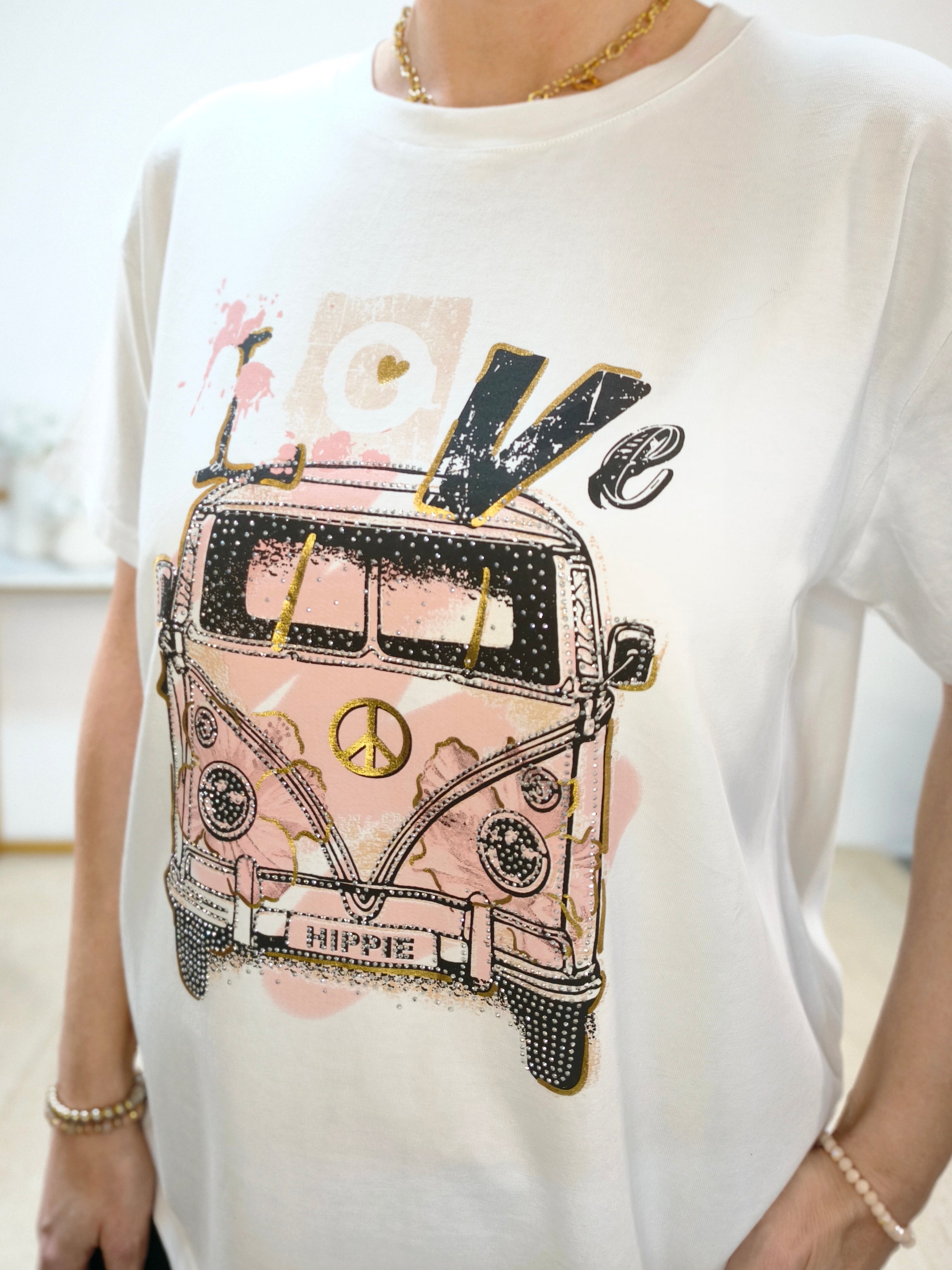 T-Shirt "Bully" weiss/rosa (36-42)