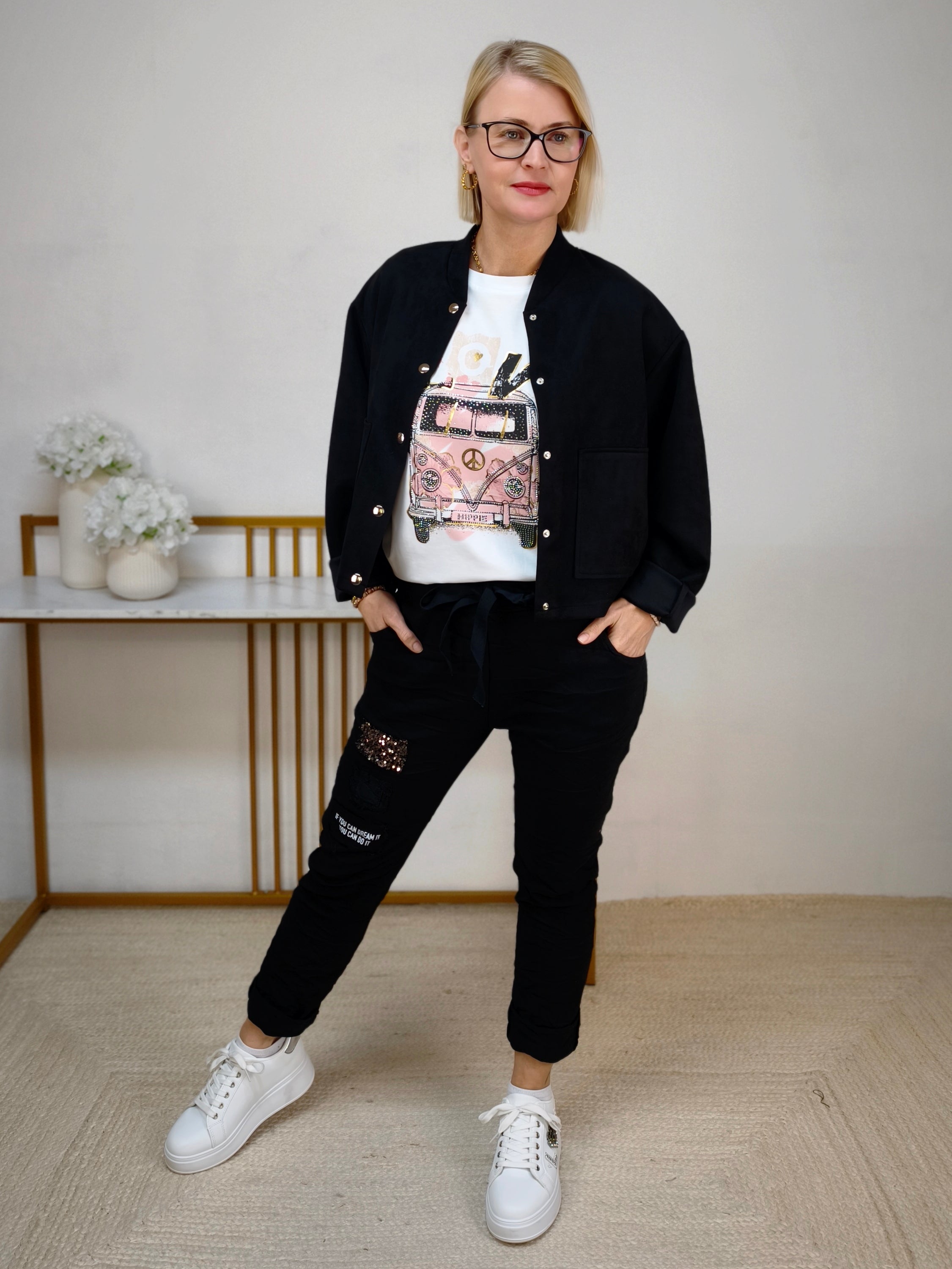 T-Shirt "Bully" weiss/rosa (36-42)