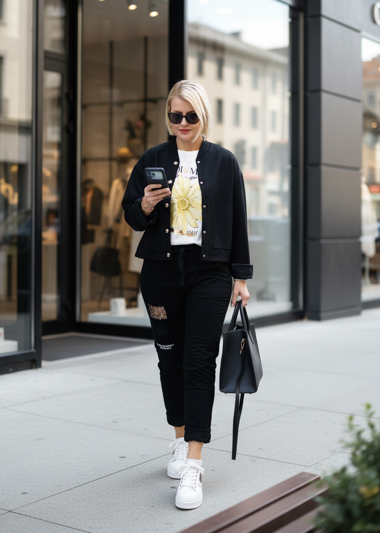 T-Shirt "Toi - new day, new love" weiss/gelb (36-42)