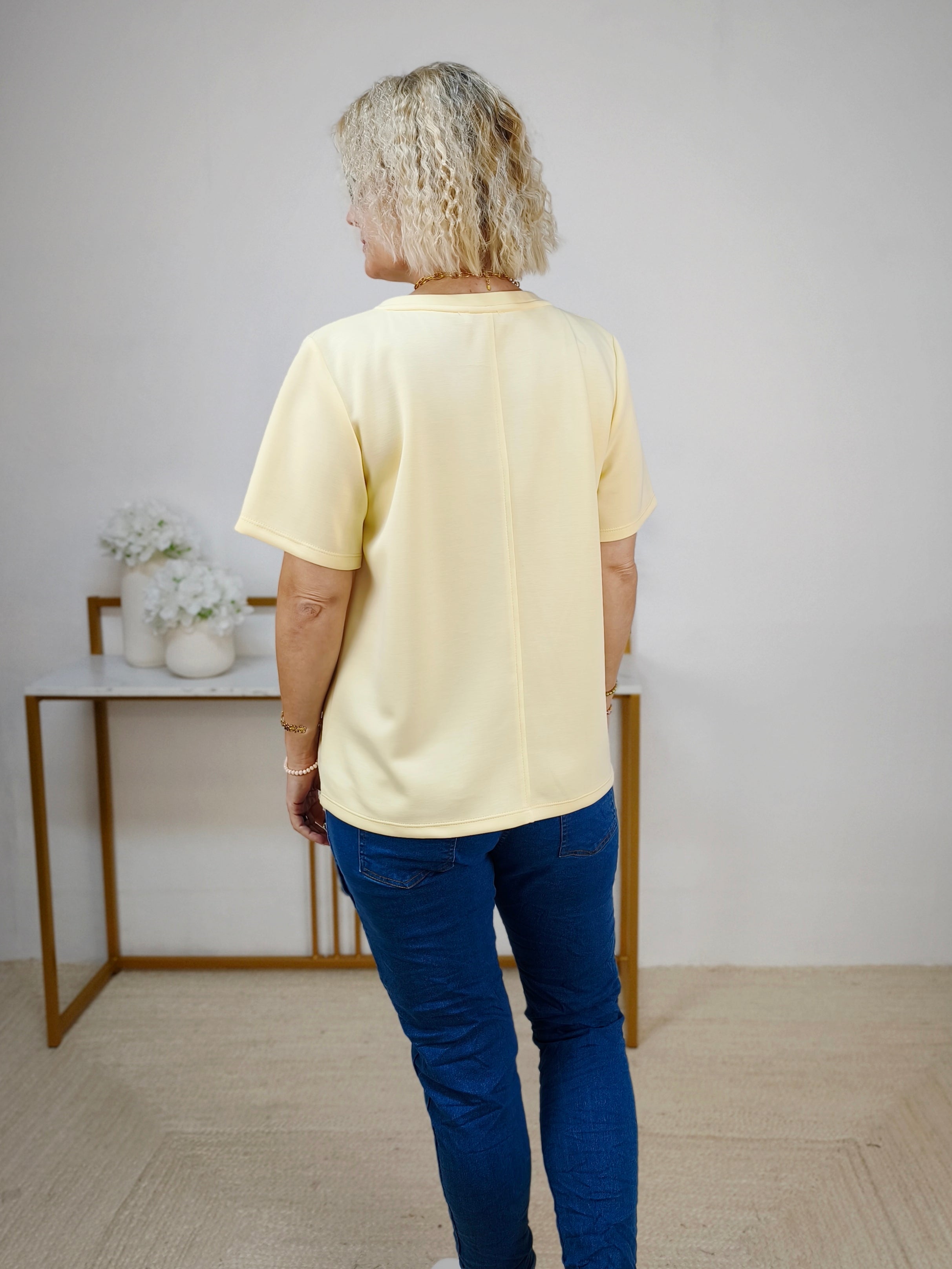 Shirt "Ines" uni buttergelb (36-42)