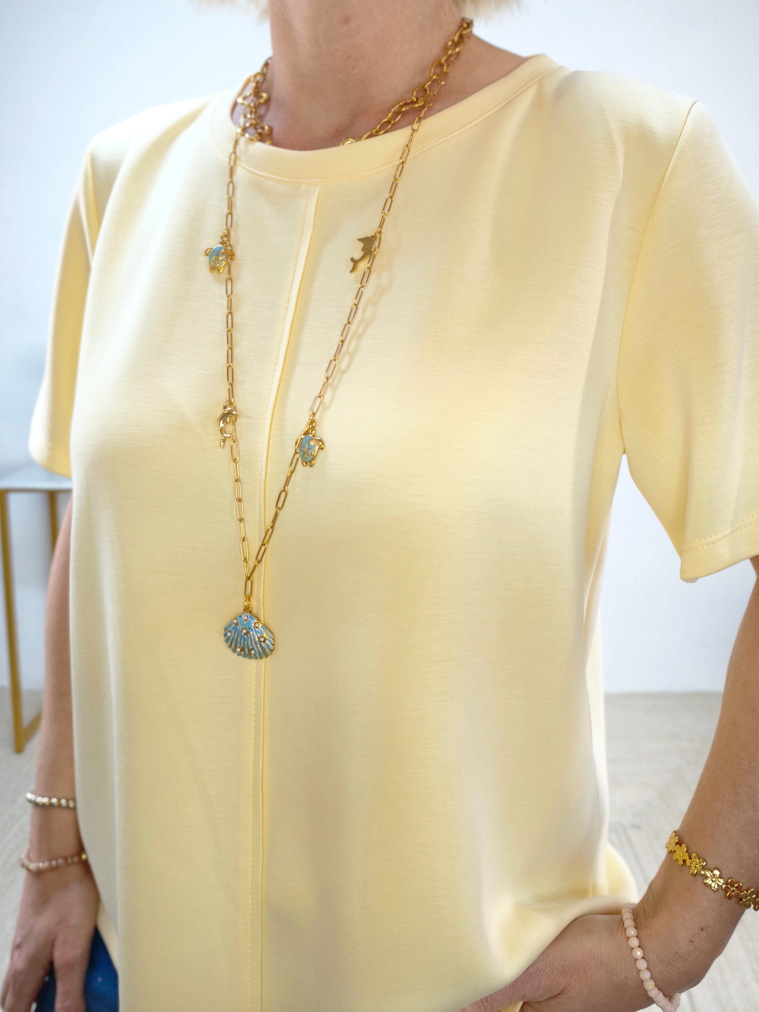 Shirt "Ines" uni buttergelb (36-42)