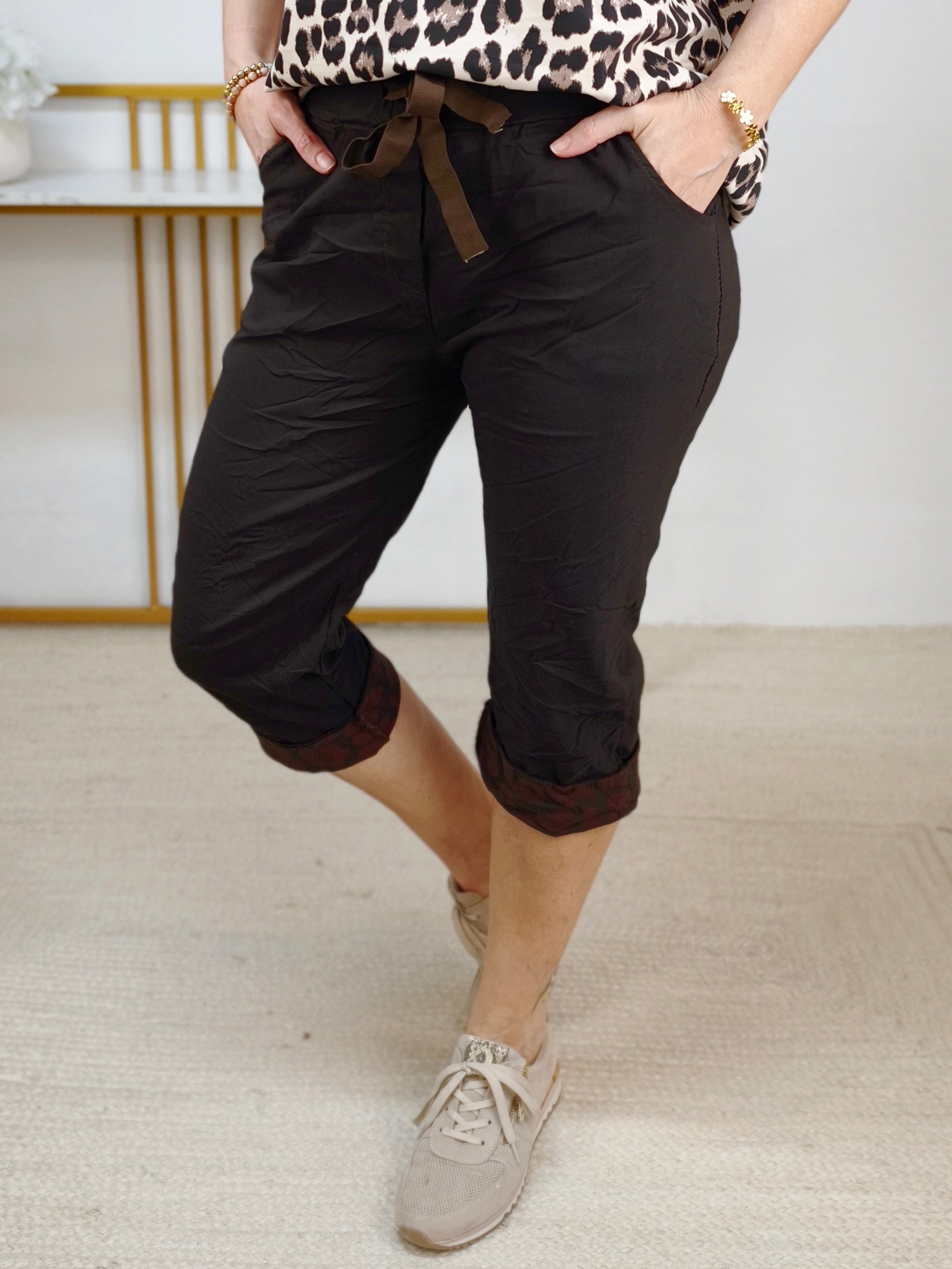 Capri - Stretchhose/Joggpant schokobraun (38-42)