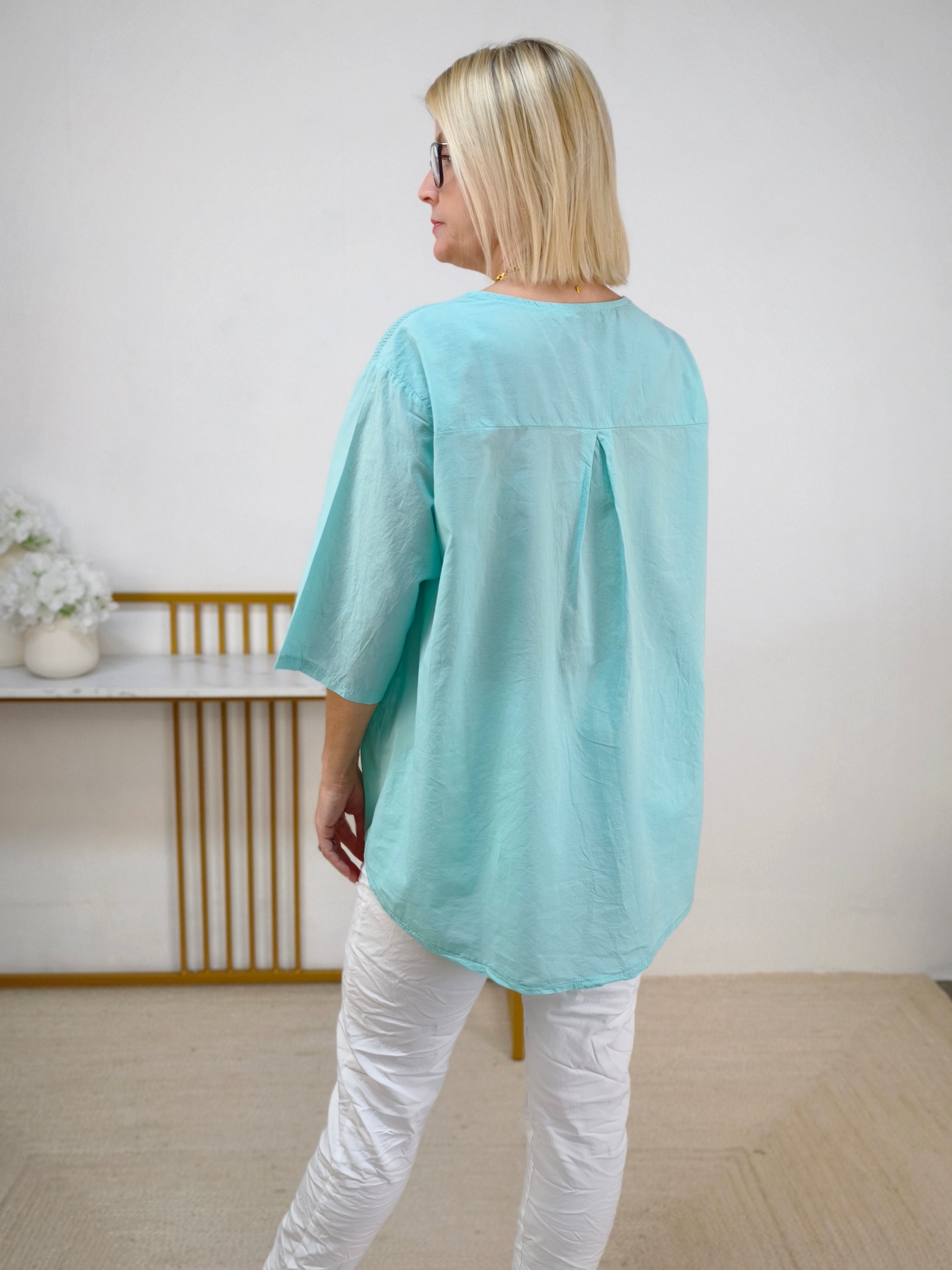 Blusen - Shirt "Mona" türkis (38-42)