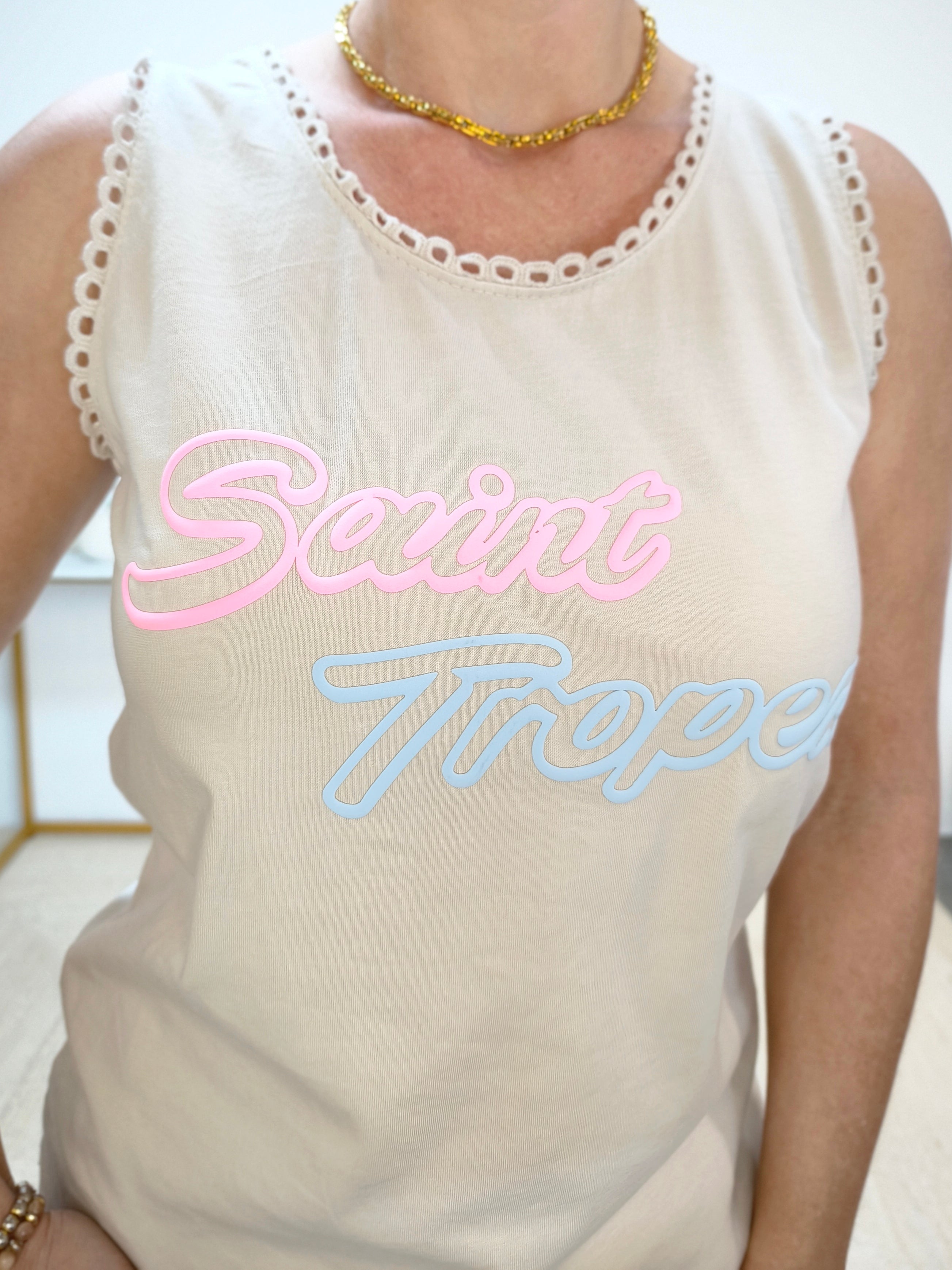 Top "Saint Tropez" in beige (36-42)