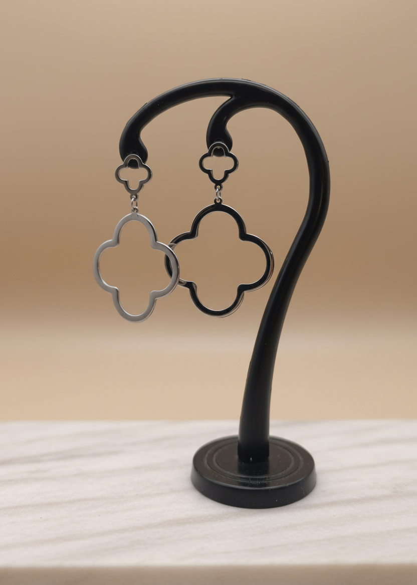 Ohrring - Ohrstecker Doppel Kleeblatt