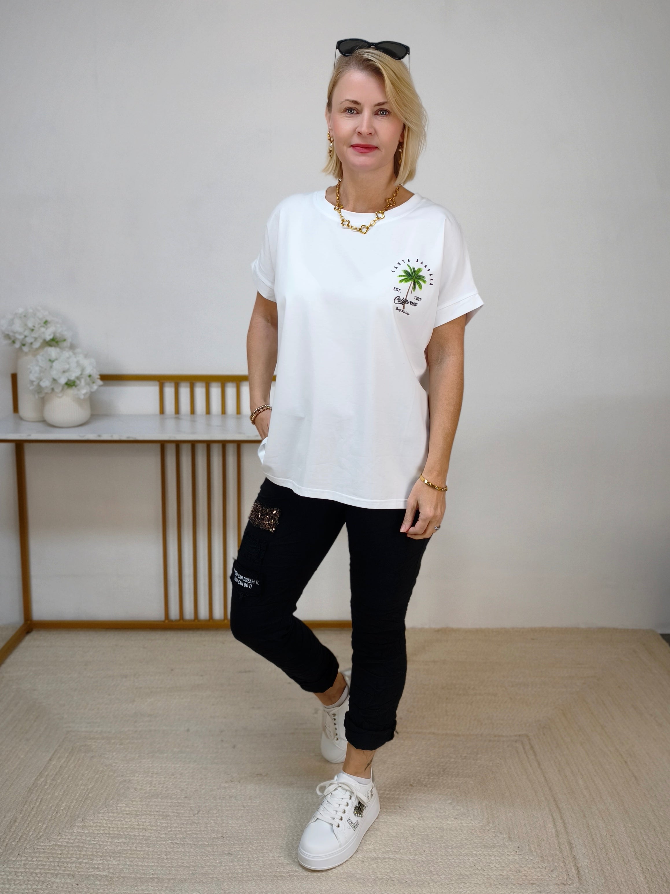 T-Shirt "Santa Barbara" in weiss (40-44)
