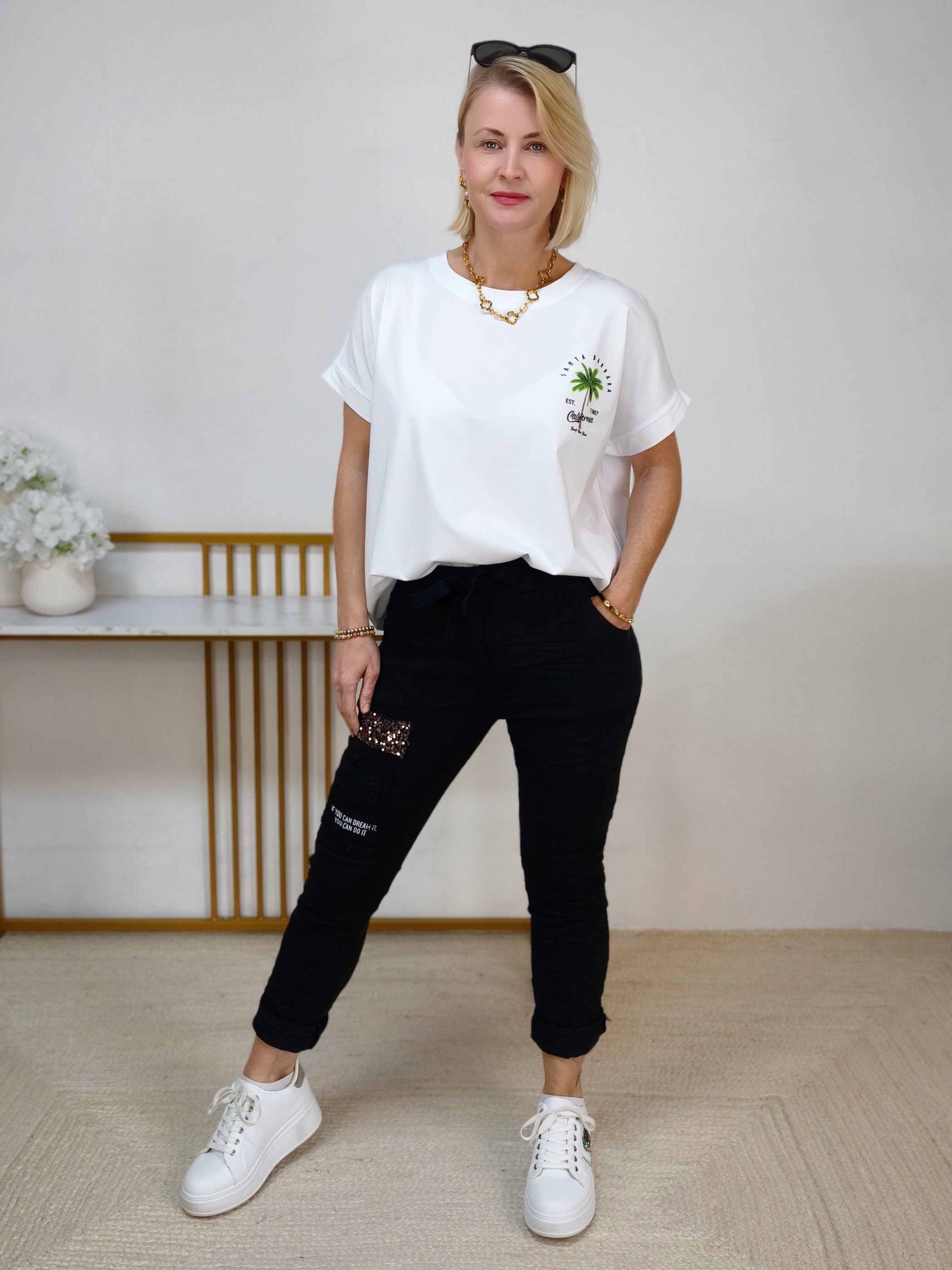 T-Shirt "Santa Barbara" in weiss (40-44)