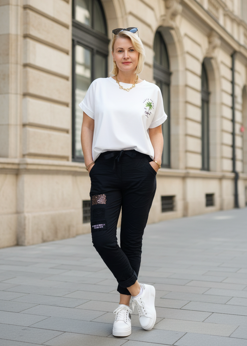 T-Shirt "Santa Barbara" in weiss (40-44)