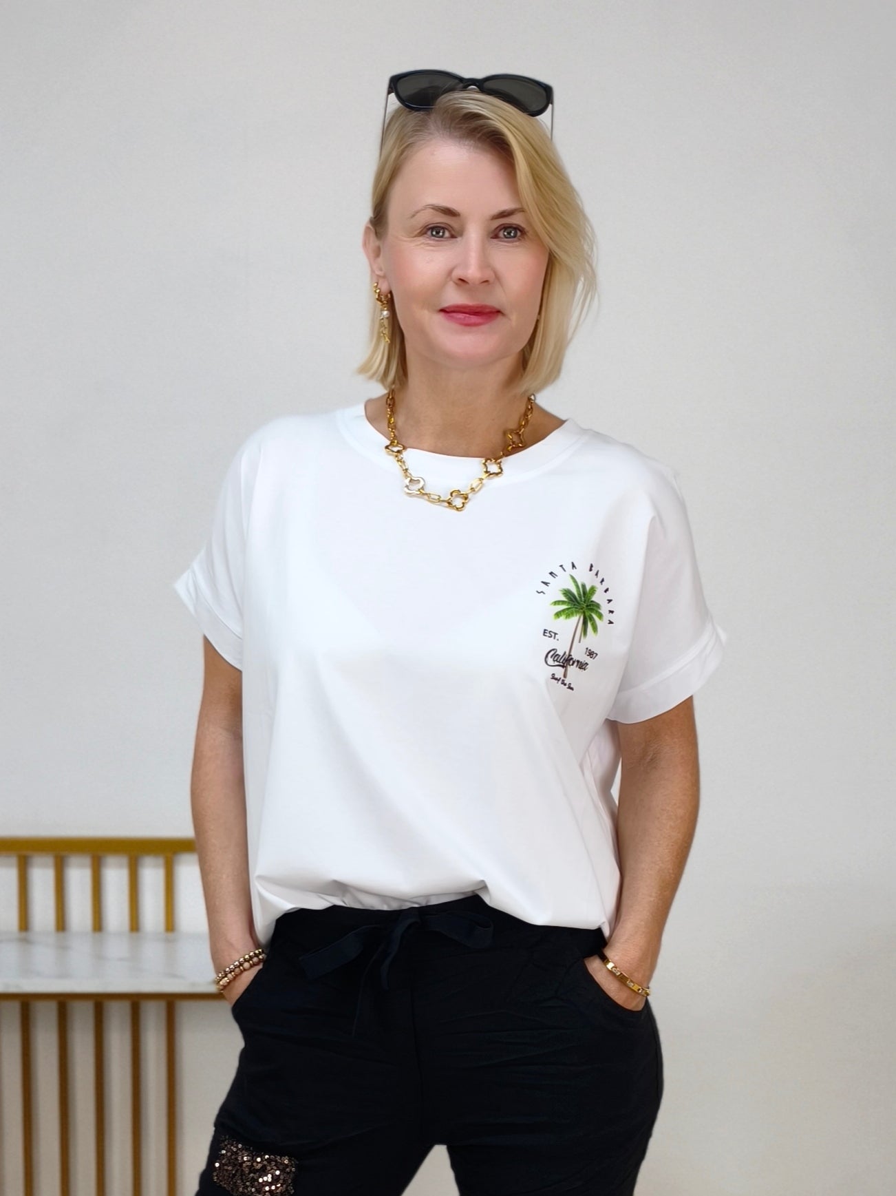 T-Shirt "Santa Barbara" in weiss (40-44)