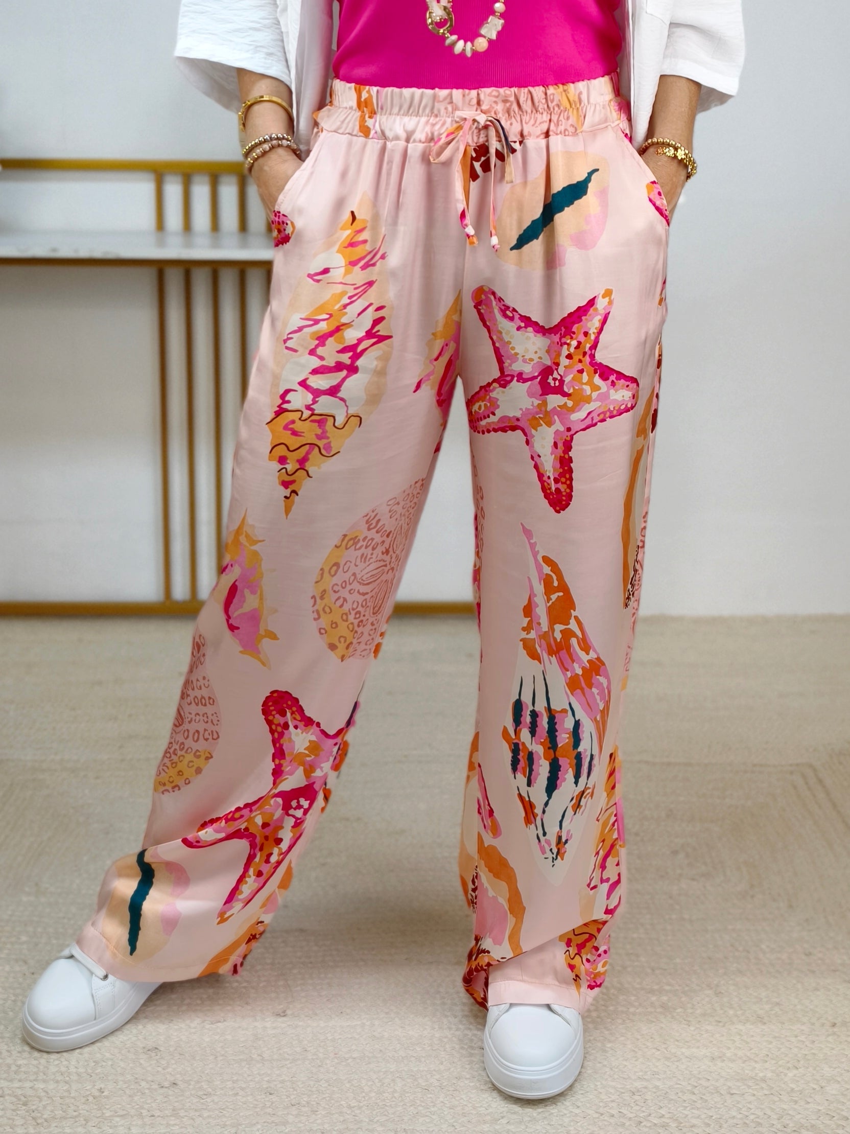 Marlene Hose "Seastar" pastellrosa/gemustert (36-42)