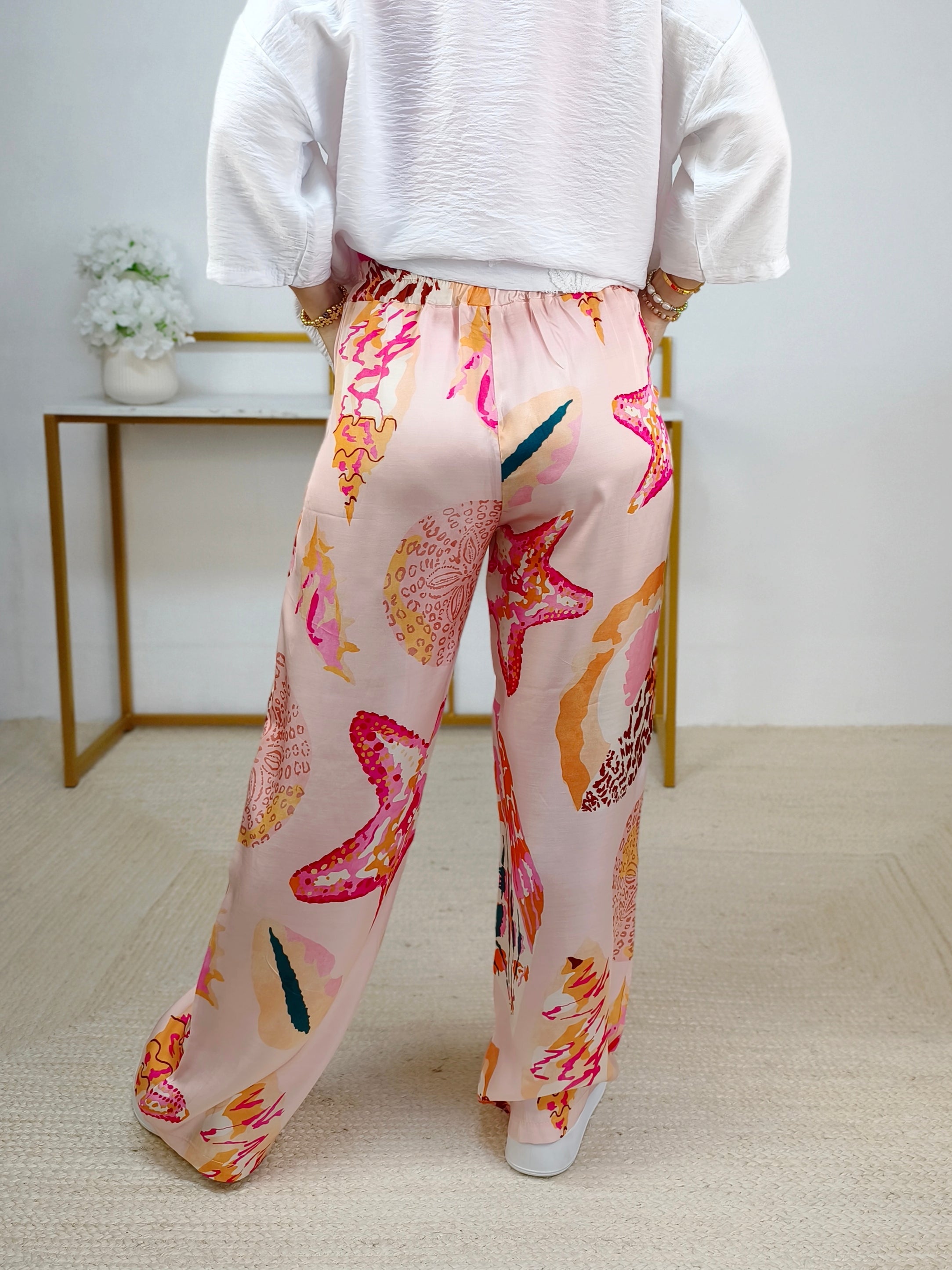 Marlene Hose "Seastar" pastellrosa/gemustert (36-42)