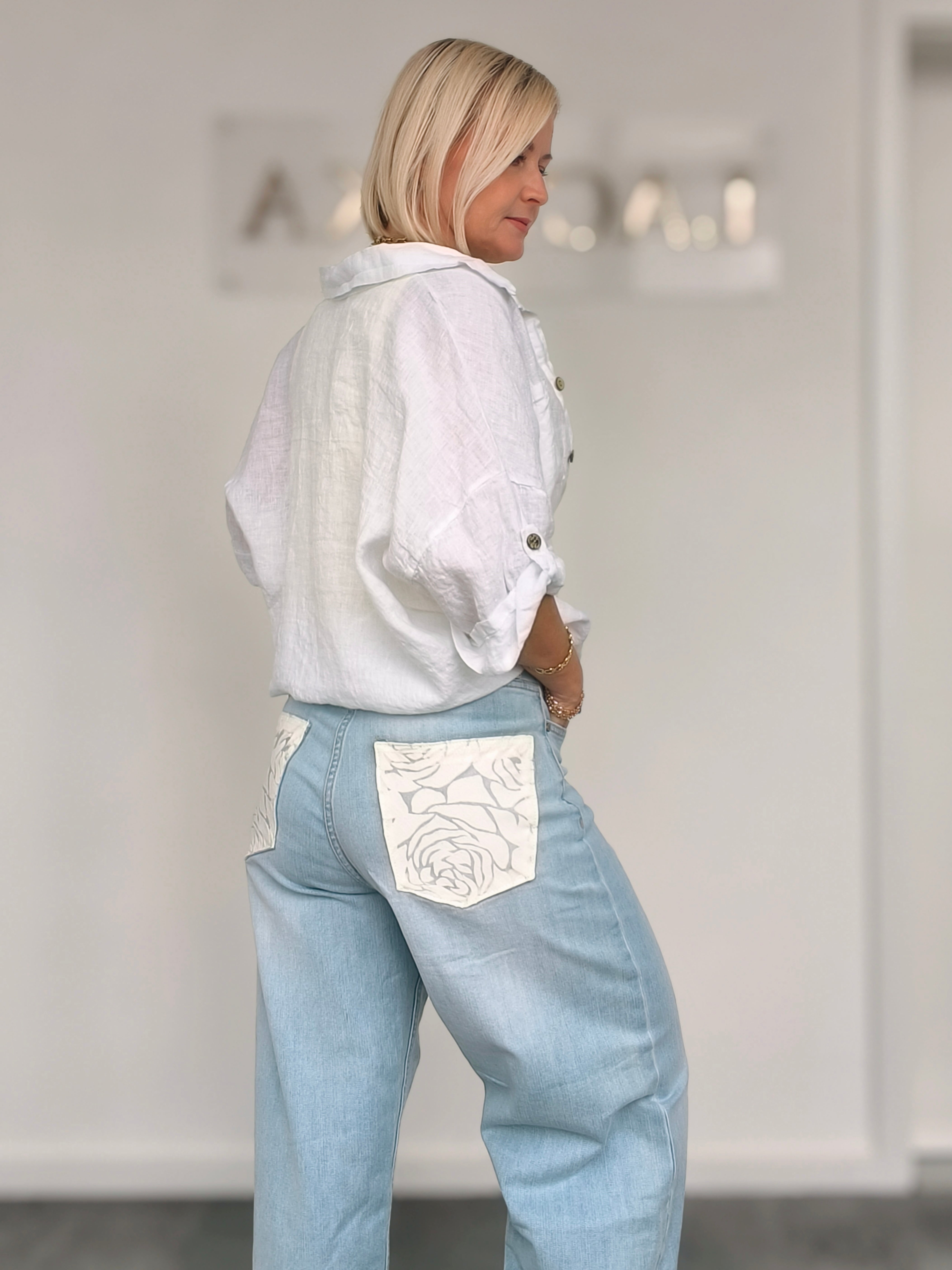 Helle Jeans "Rose" im Marlene Style (38/40/42)