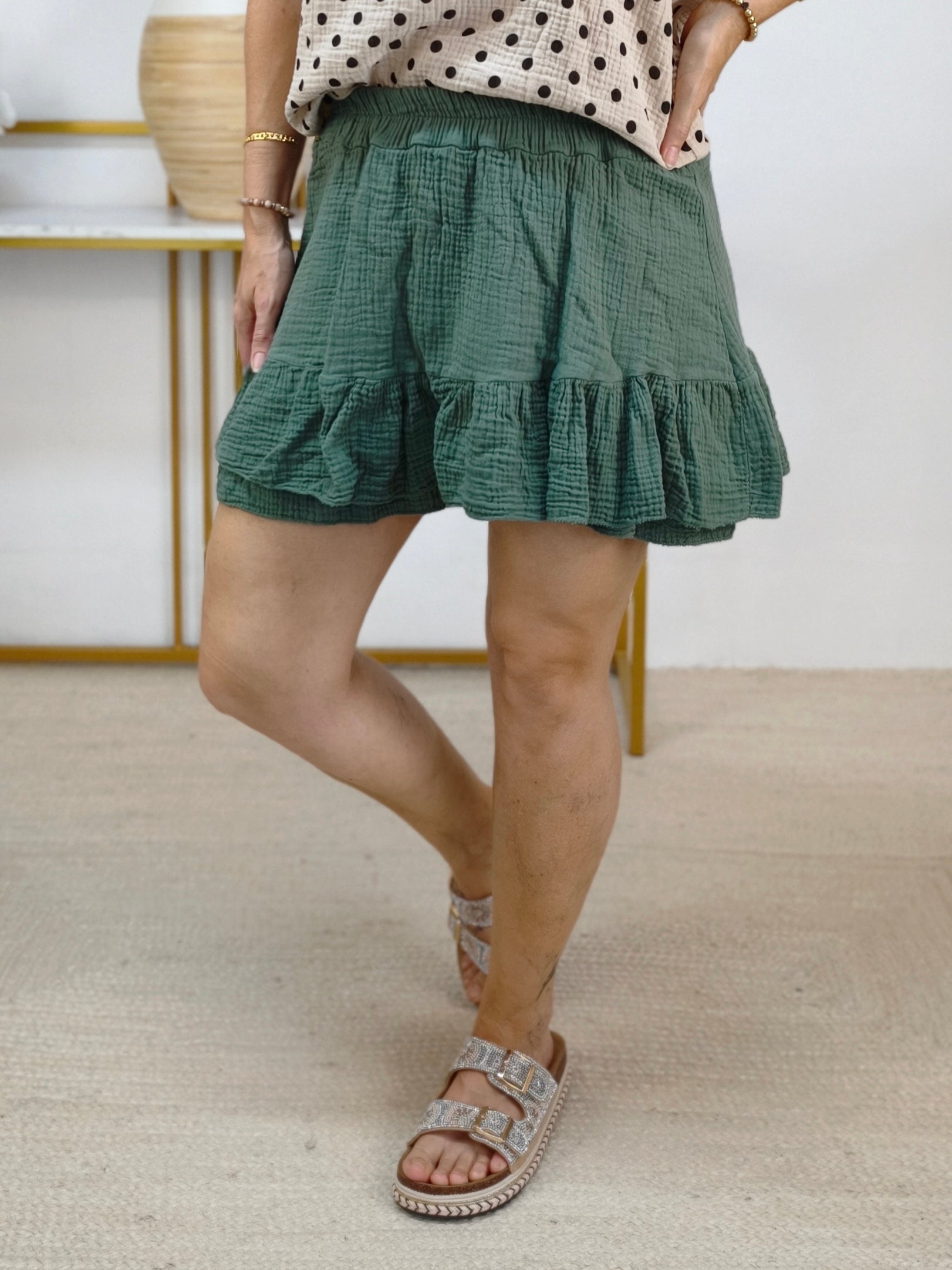 Hosenrock/Shorts in Khaki (36-42)