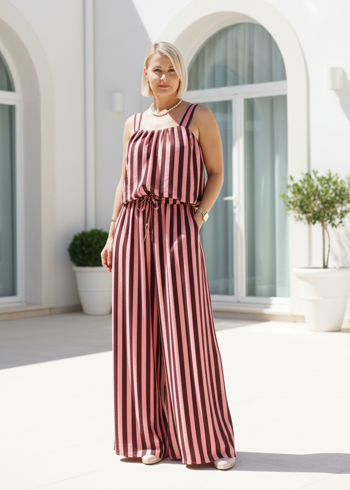 Zweiteiler Set "Giovanna" gestreift - Palazzohose & Trägertop (36/38 & 40/42)