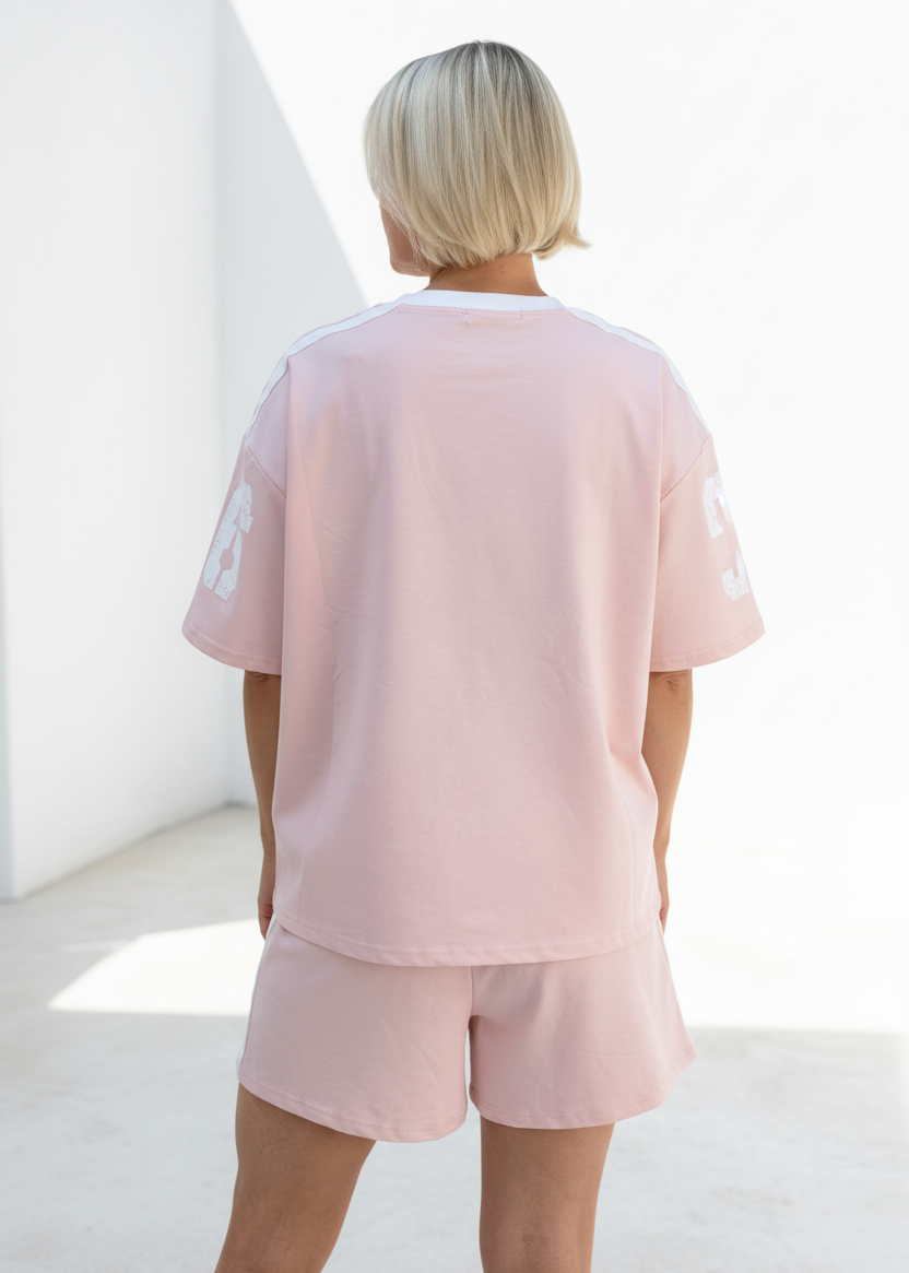 Zweiteiler Set "Saint-Tropez" zartrosa - Shorts & Shirt (38, 40, 42)