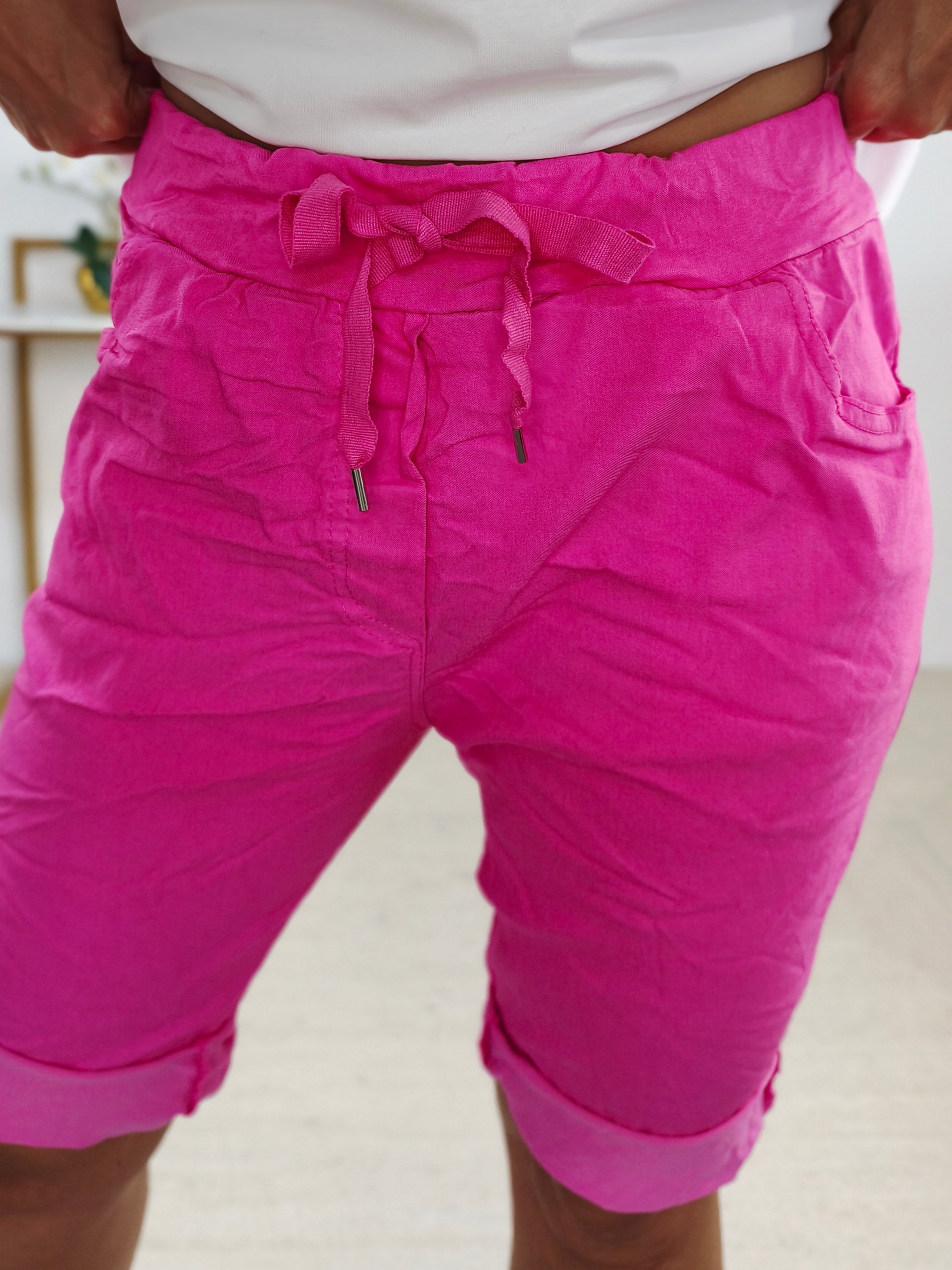 Elastische Shorts in Pink (38-44)