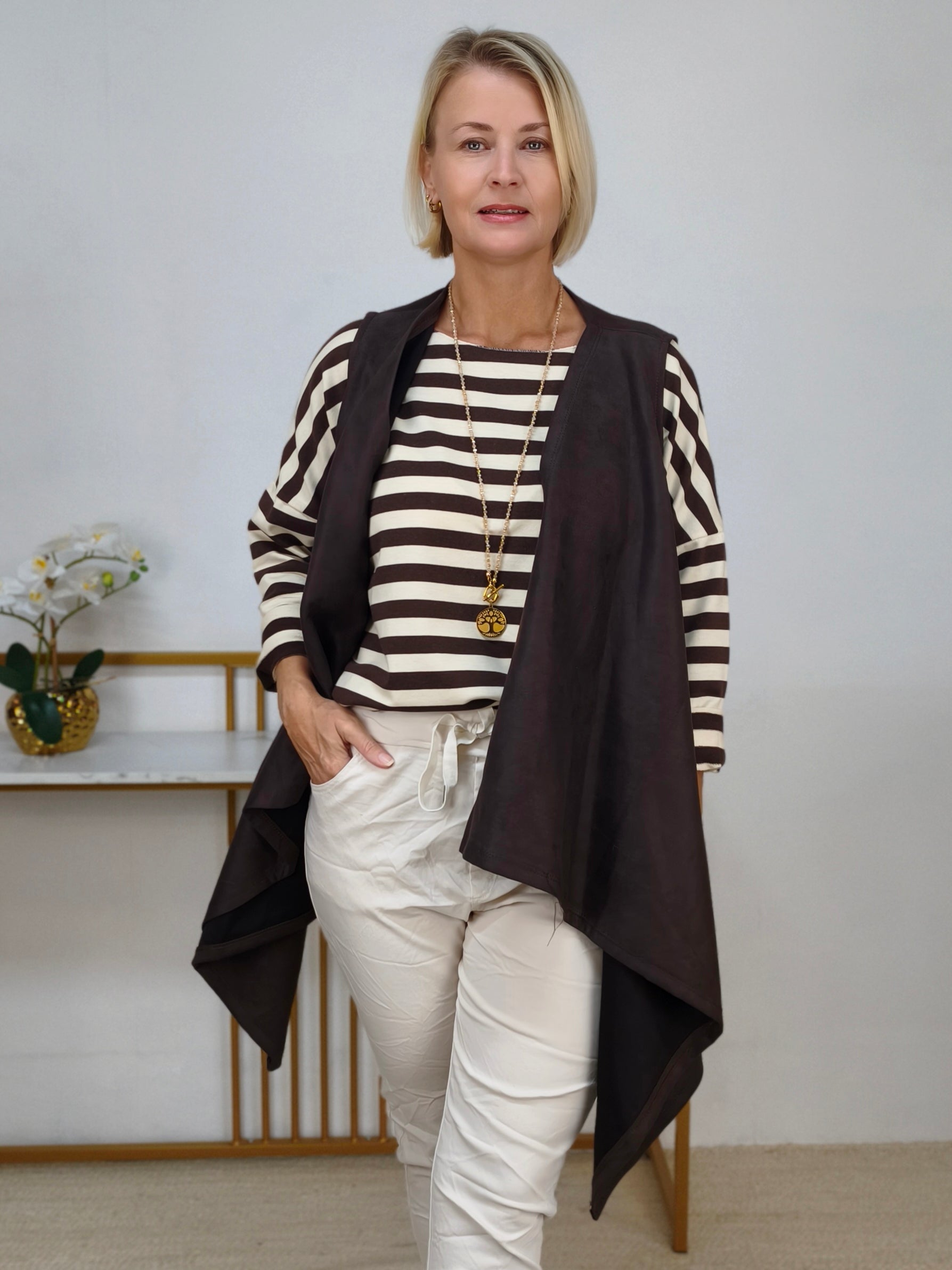 Weste "Anni" in coffee (38-44)