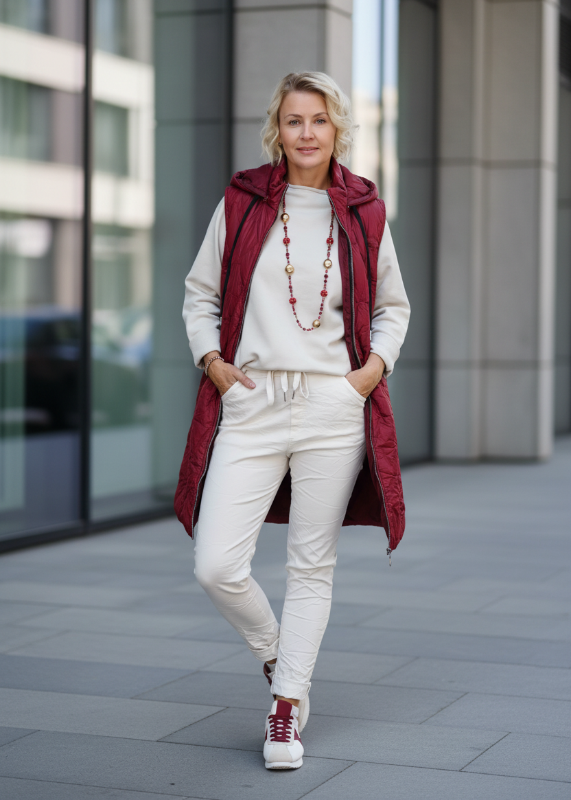 Einfarbiges Sweatshirt aus Baumwolle Beige (40-44)
