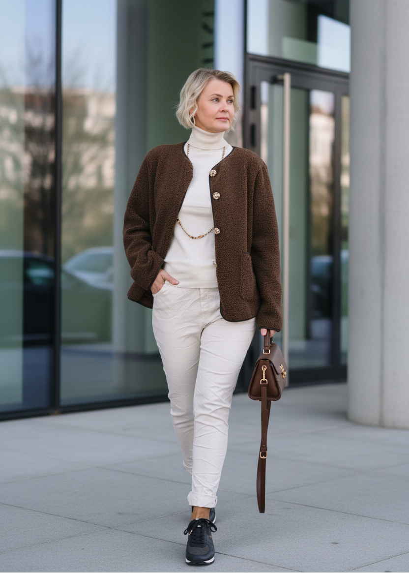 Teddy Jacke Dunkelbraun (38-42/44)