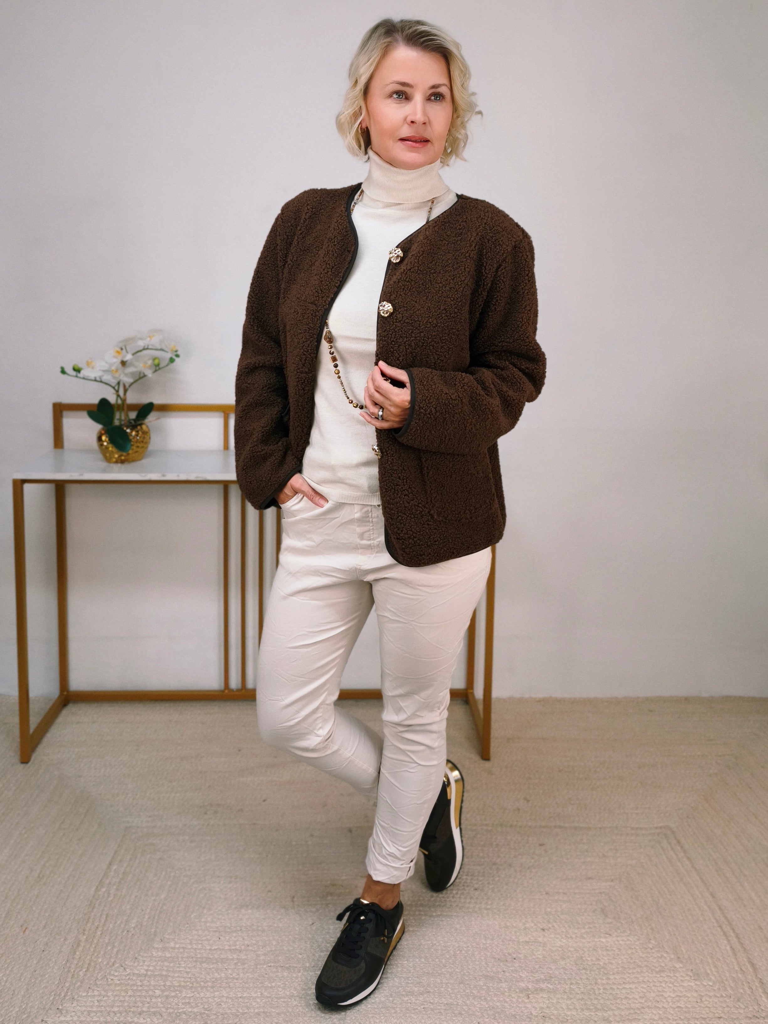 Teddy Jacke Dunkelbraun (38-42/44)