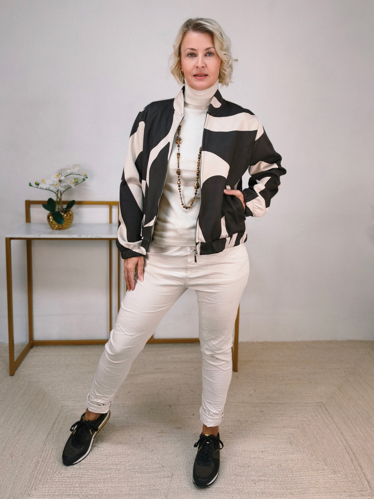 Kurzjacke "Vanessa" schoko/beige (36-42)