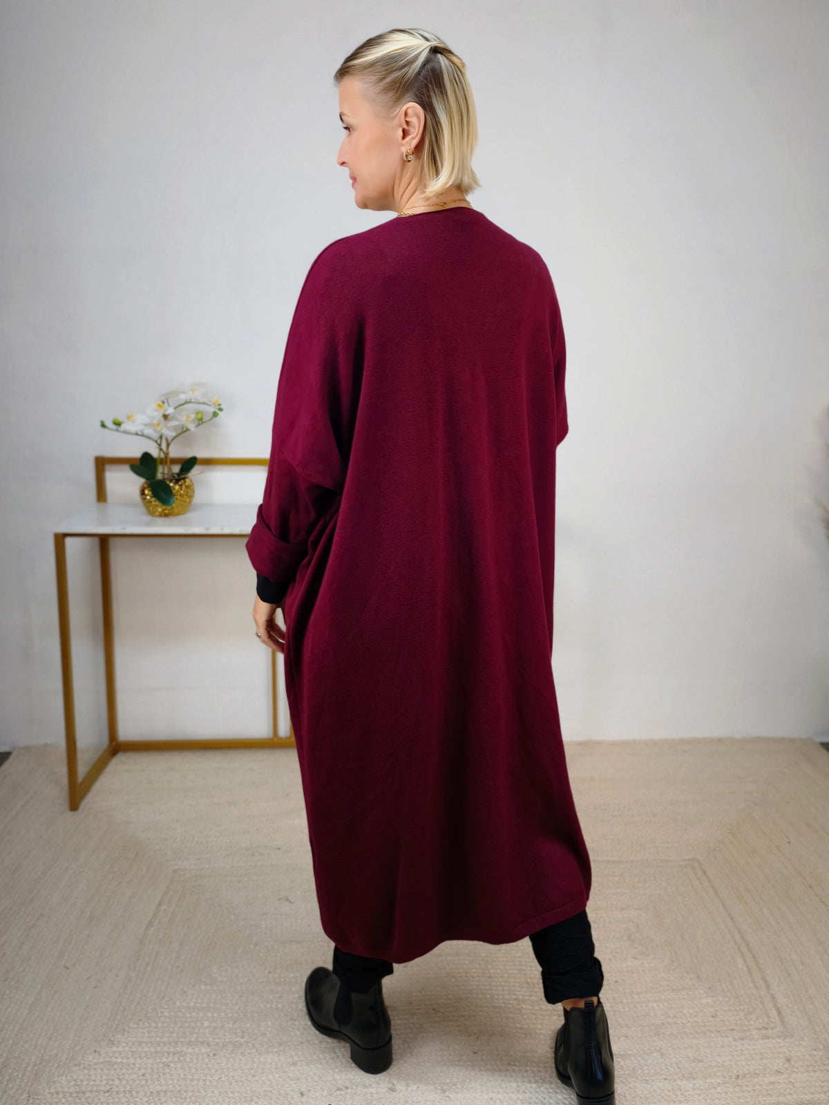 Long Cardigan Burgundy (40-44/46)