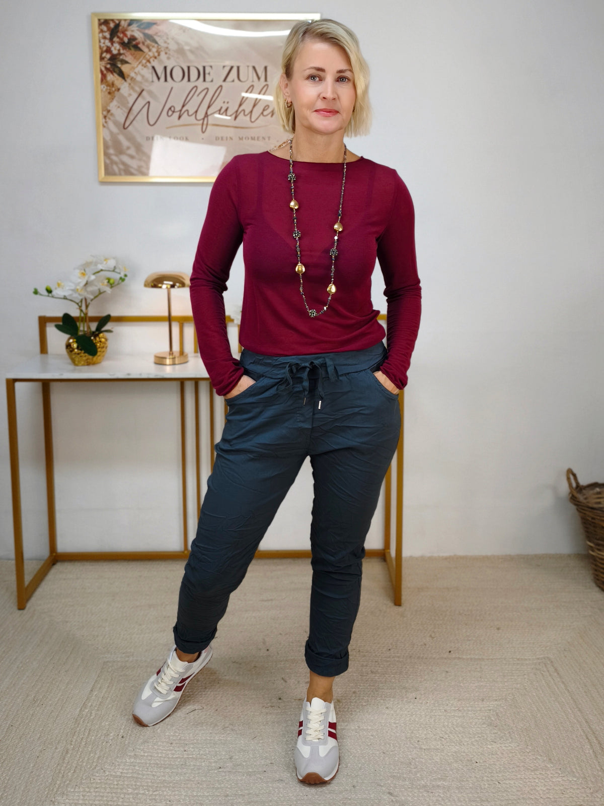 Kashmire Longsleeve uni Burgundy (36-40/42)