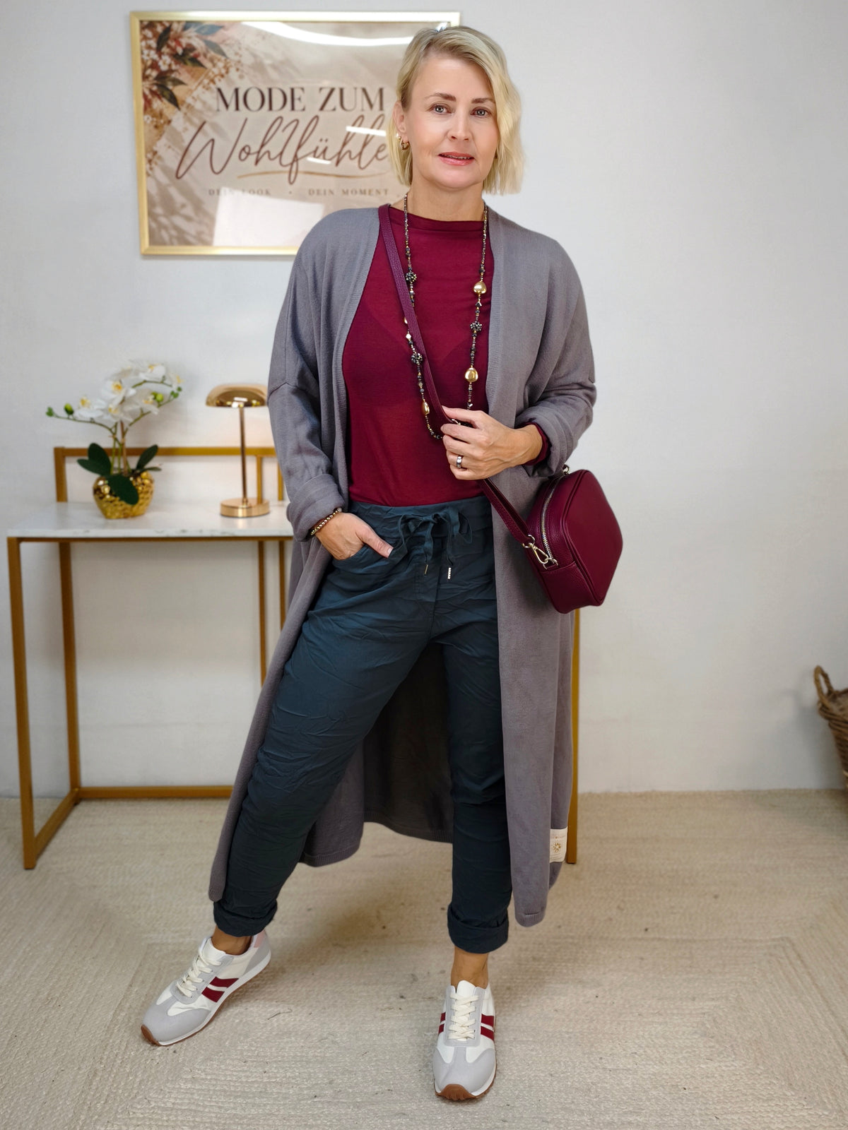Long Cardigan Grau (40-44/46)