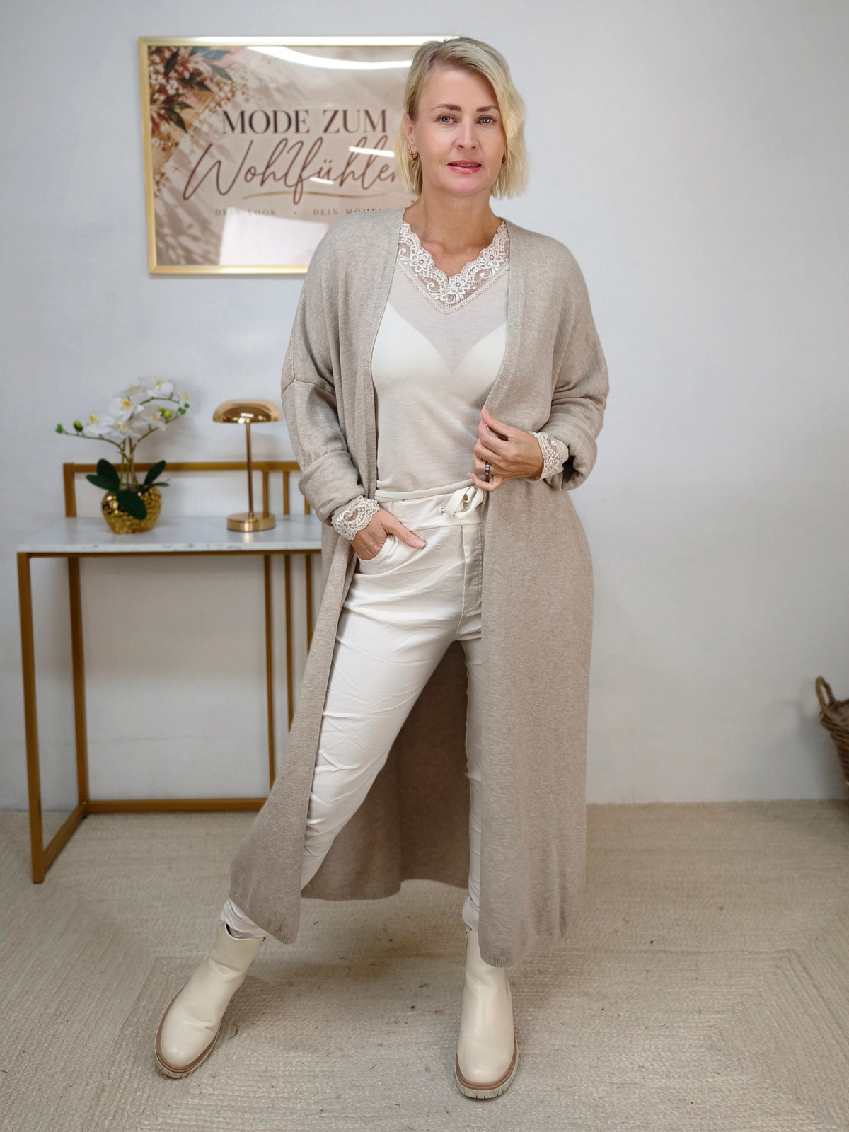 Long Cardigan Light Camel (40-44/46)