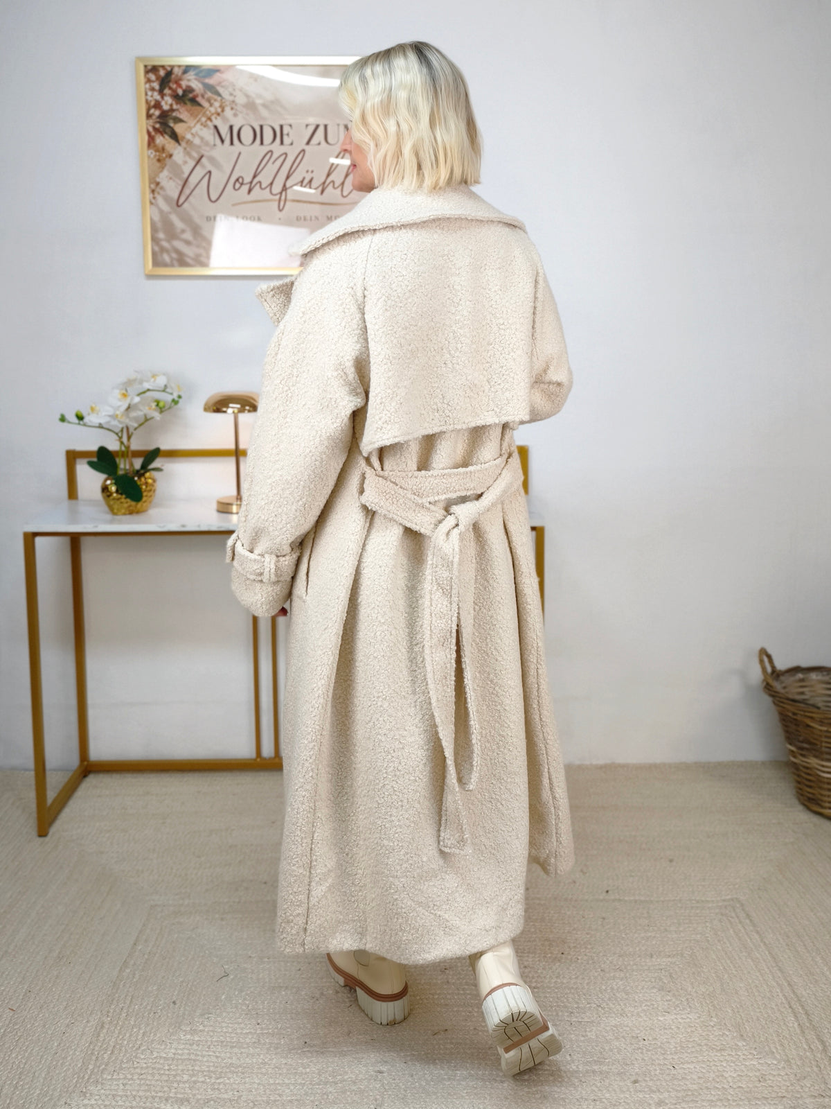 Weicher Mantel in Hellbeige (38-42)