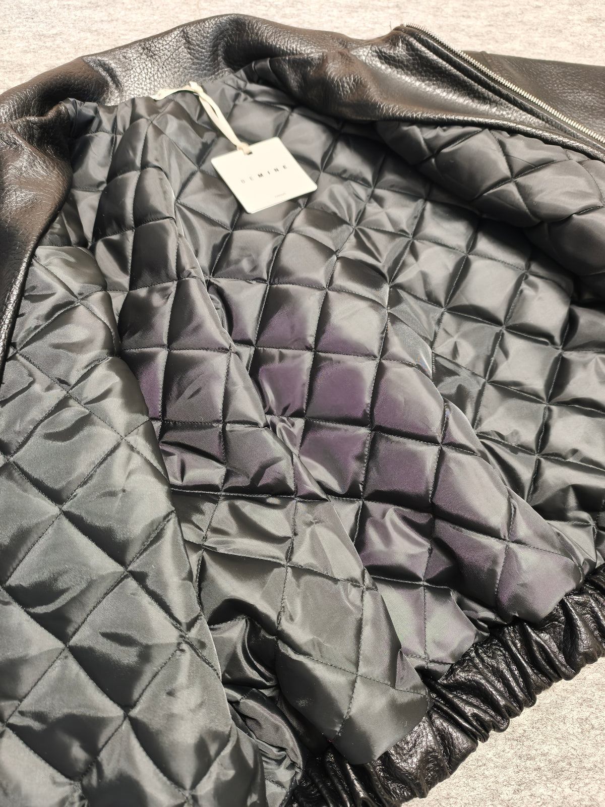 Warme Jacke in Lederoptik in schwarz (38-42)