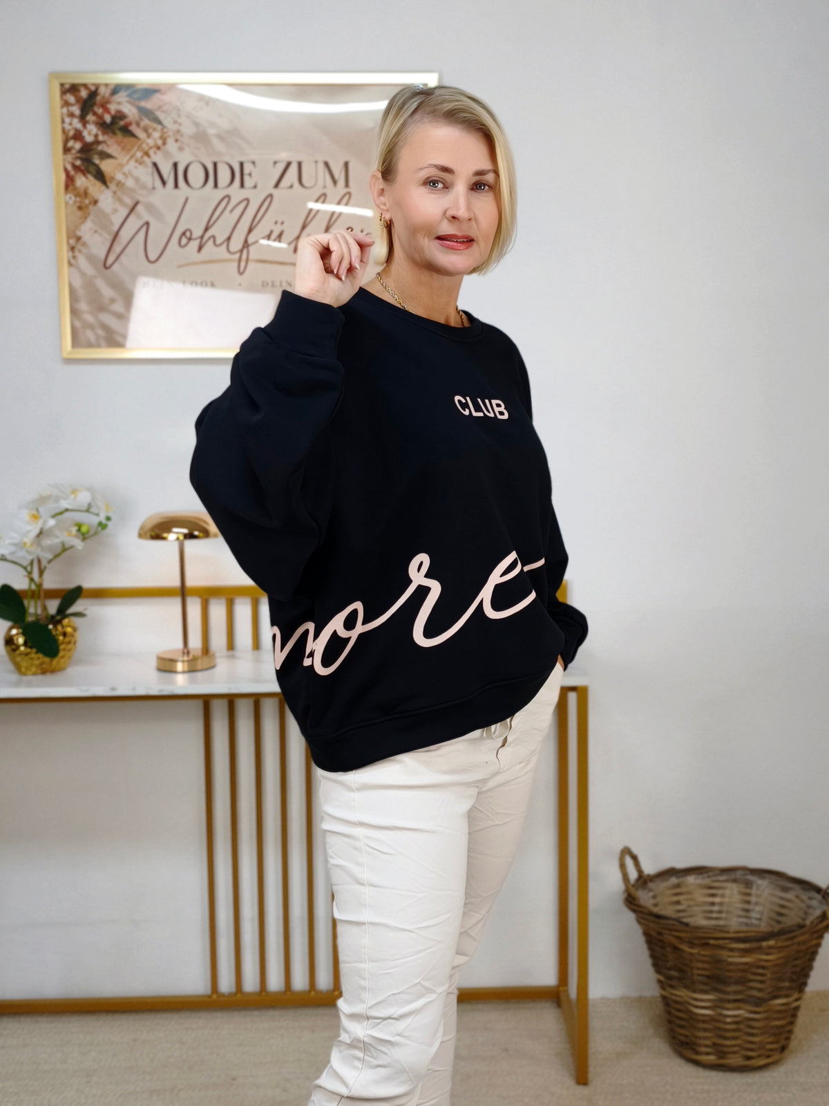 Sweatshirt "Club" Schwarz (38-42)