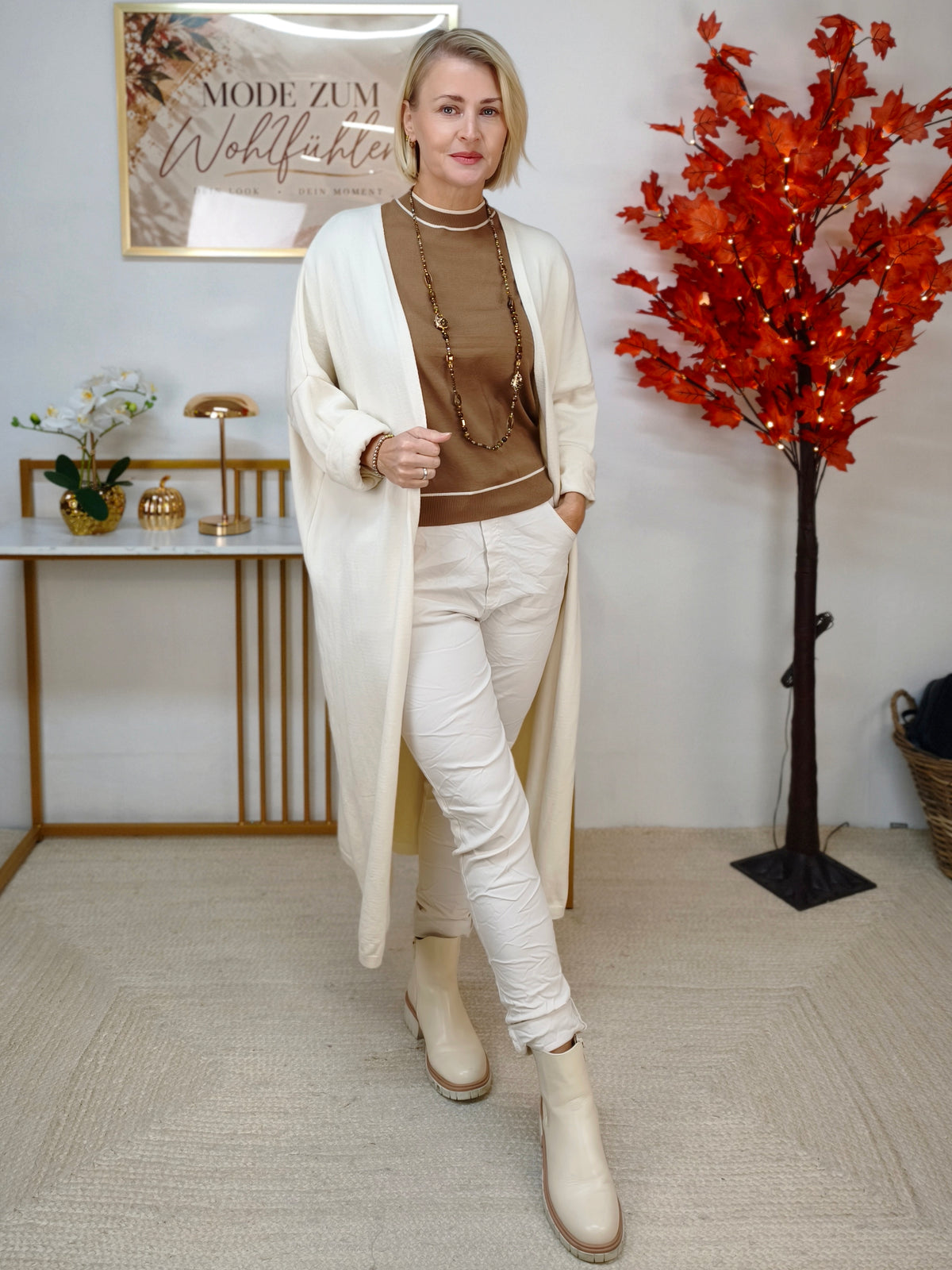 Long Cardigan Creme (40-44/46)