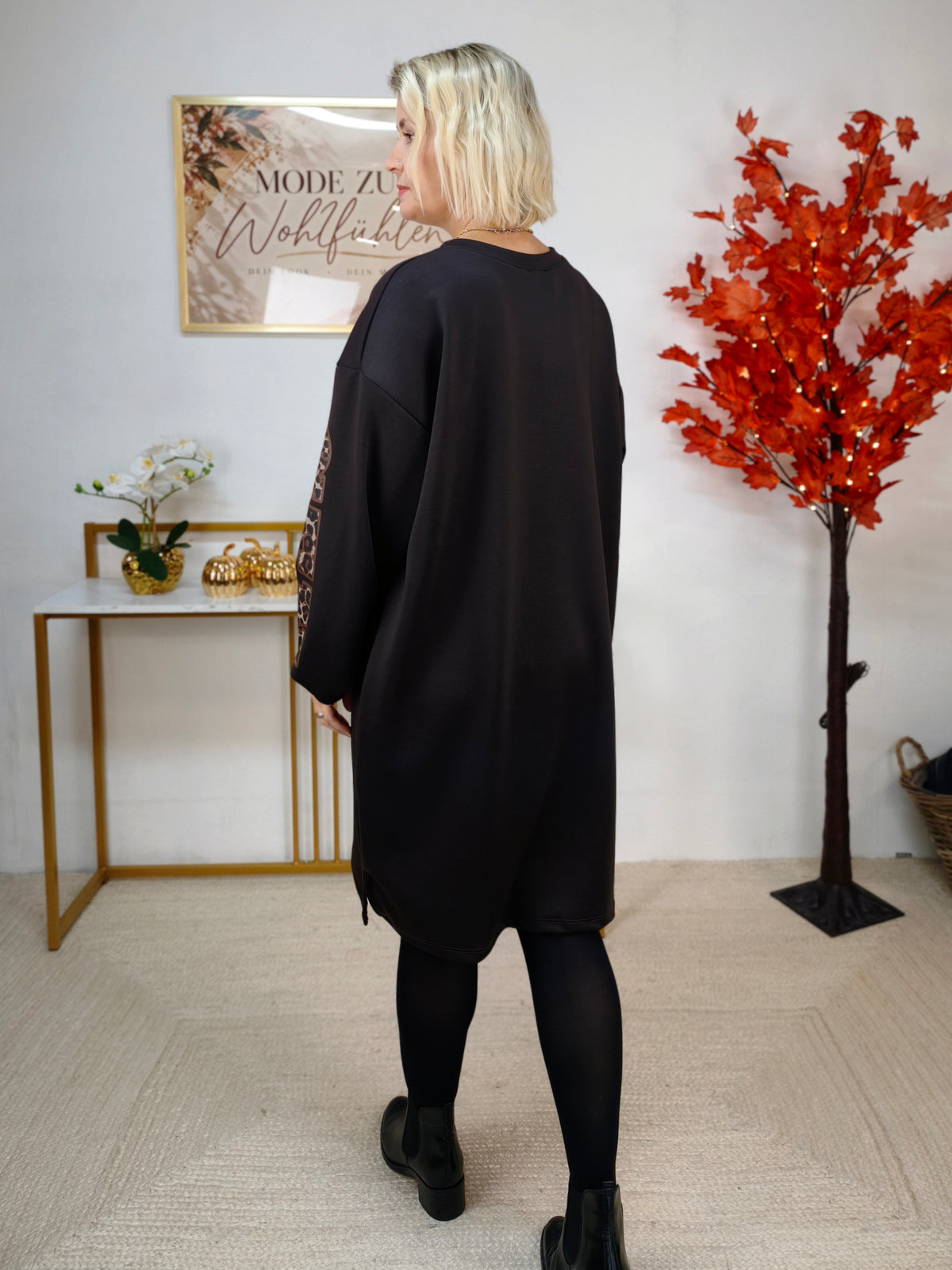 Long Sweatshirt/Kleid "Copenhagen" in Schokobraun (40-44)